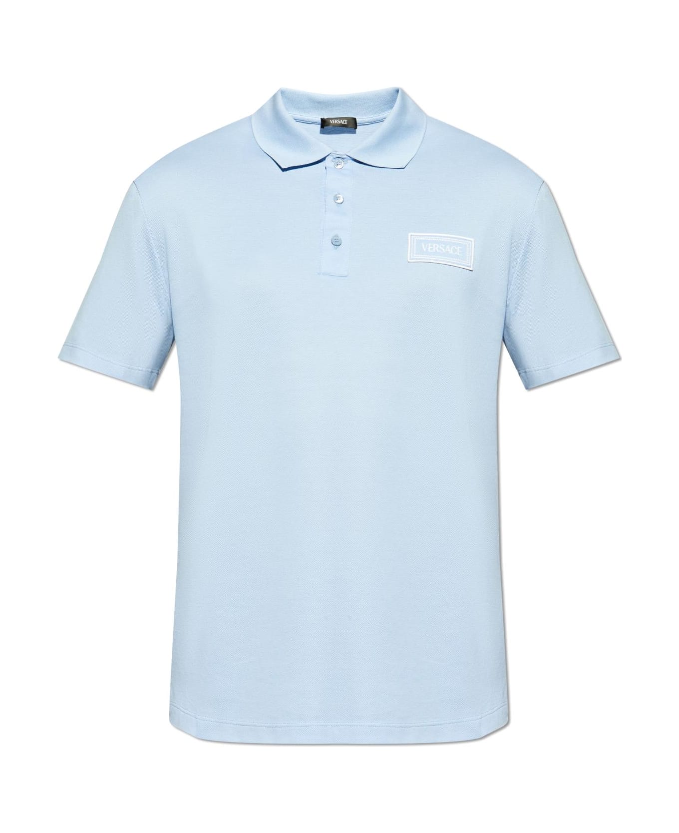 Versace Polo With Logo - Blue