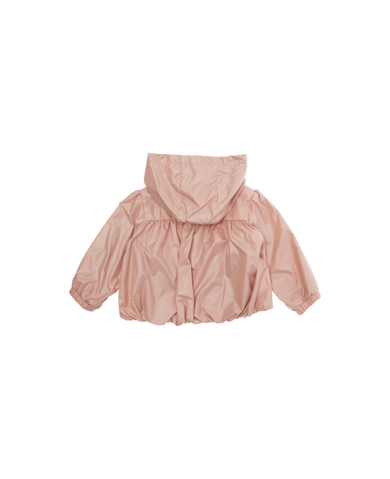 Moncler 
chazeron
 Pink Jacket With Logo Plaque On The Zip Puller And Logo Patch On The Sleeve In Tech Fabric Baby - Pink