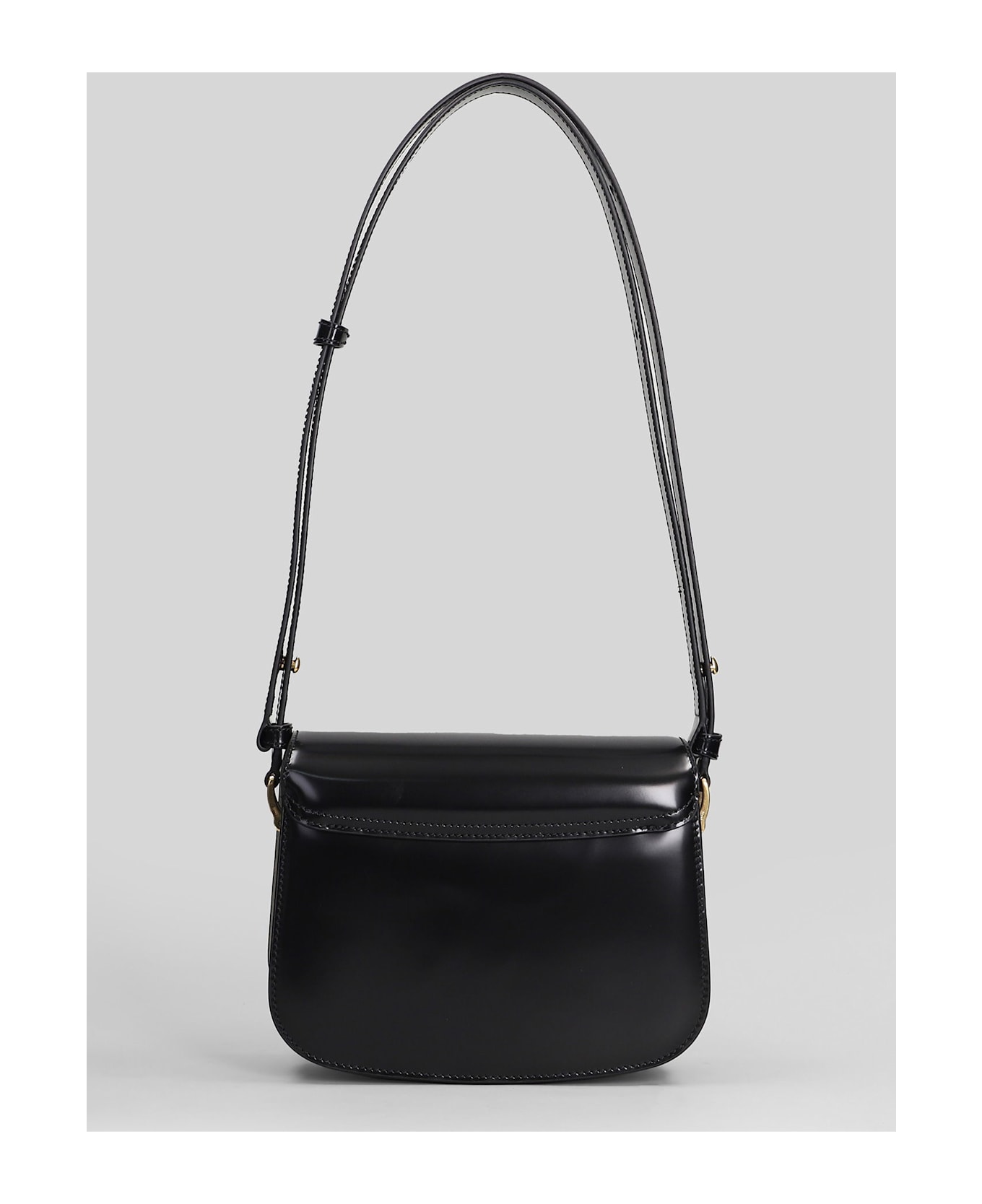 Ami Alexandre Mattiussi Paris Bag Shoulder Bag In Black Leather - black