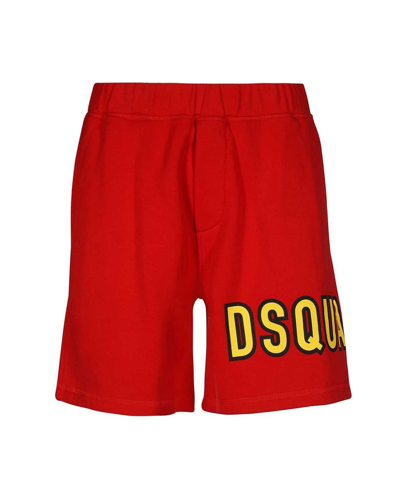 Dsquared2 Cotton Logo Shorts - Red
