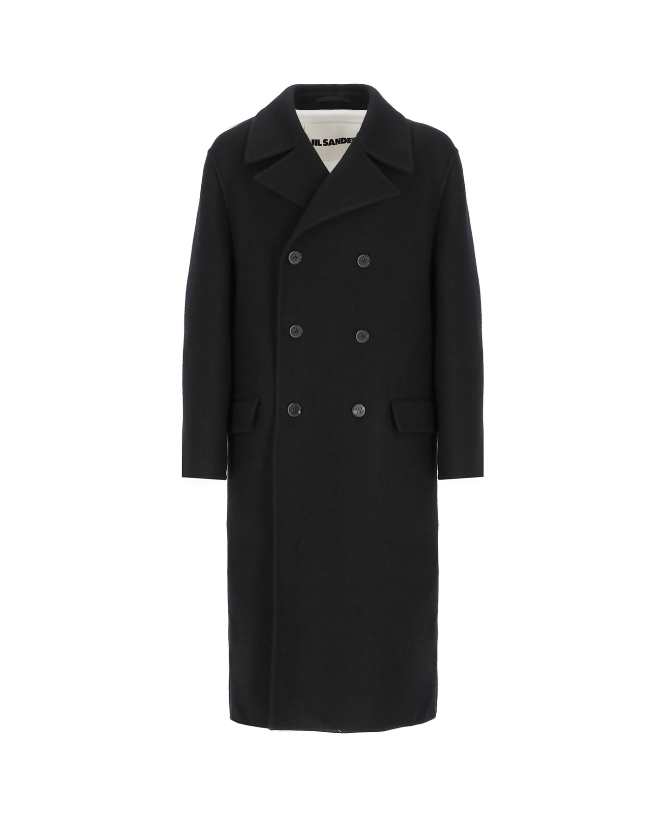 Jil Sander Double-breasted Coat - Black