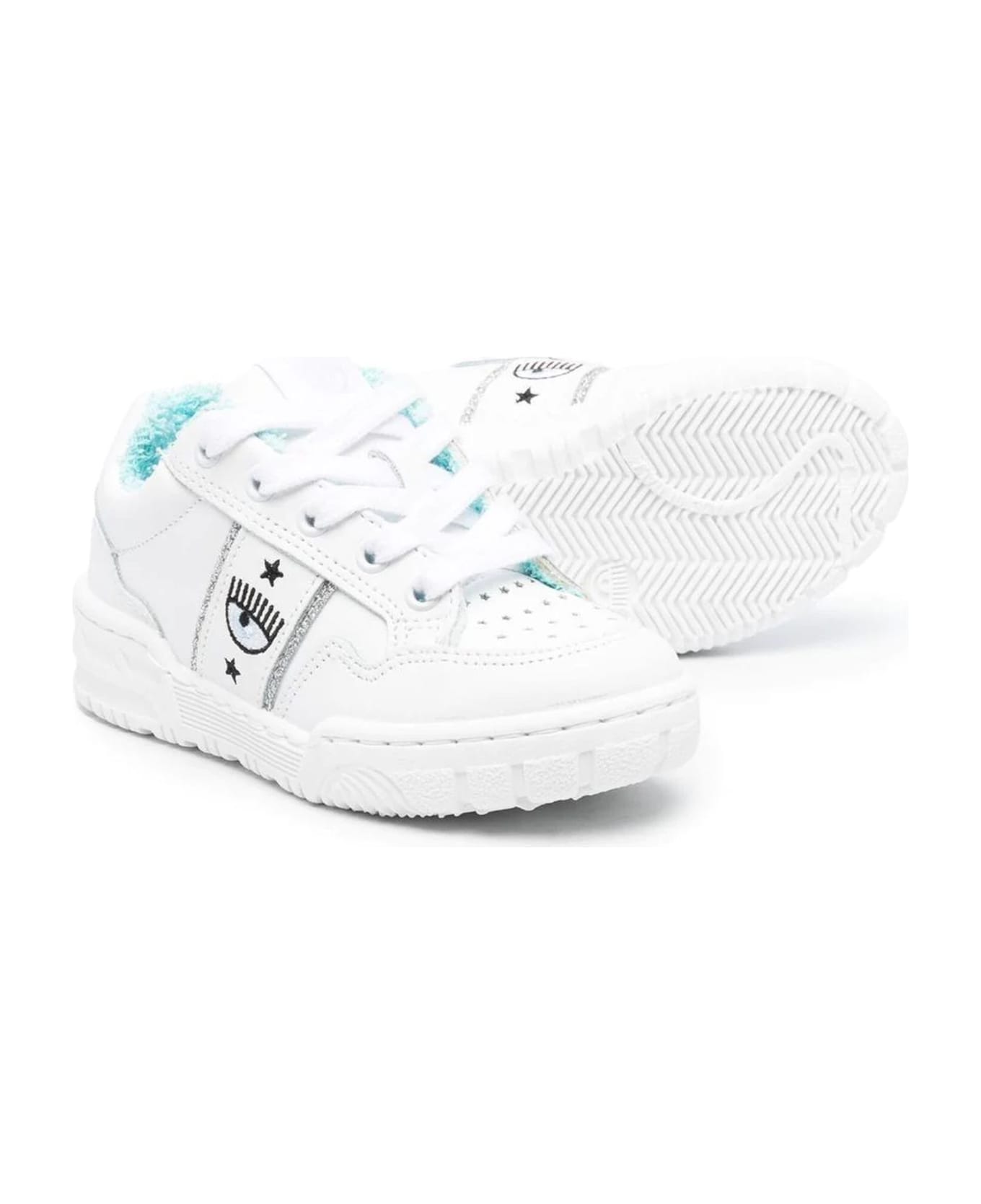 Chiara Ferragni White Leather Sneakers - Bianco