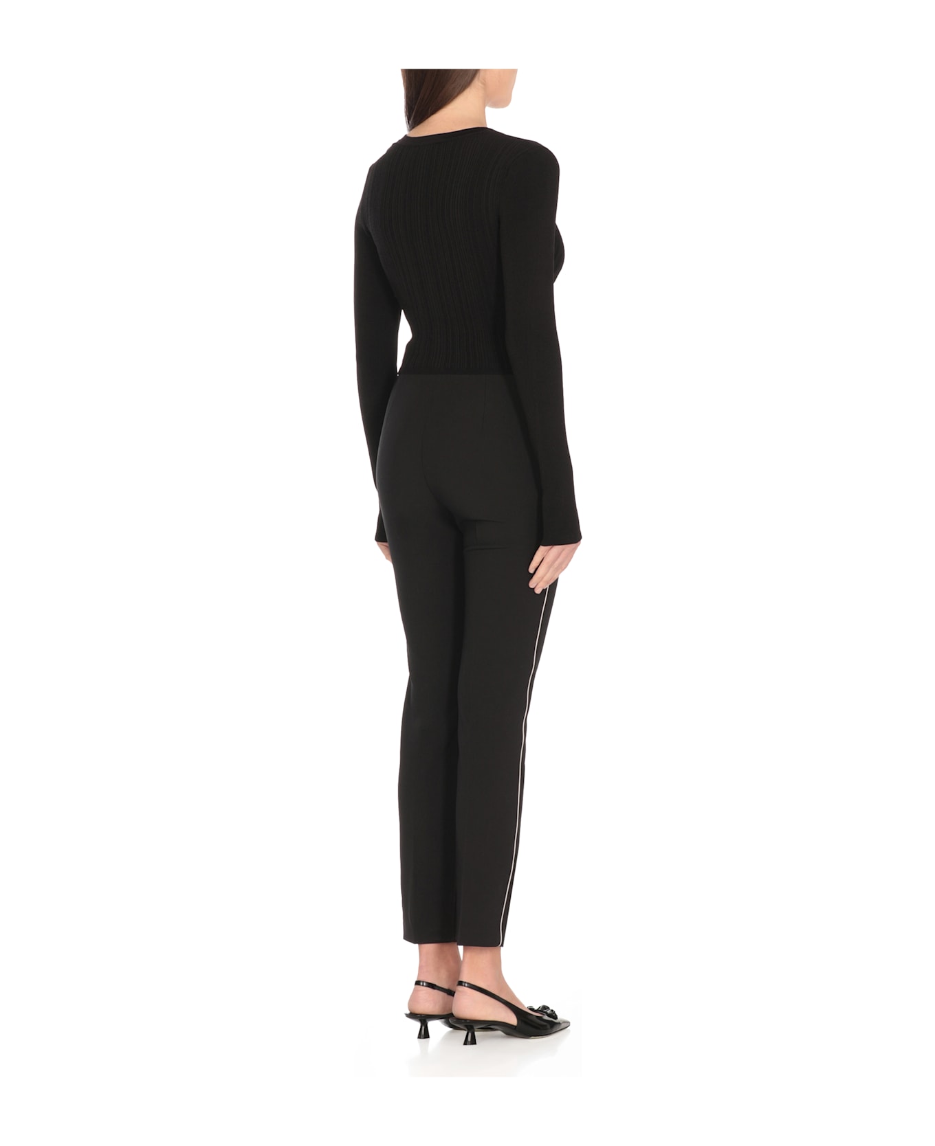 Elisabetta Franchi Viscose Blend Cardigan - Black