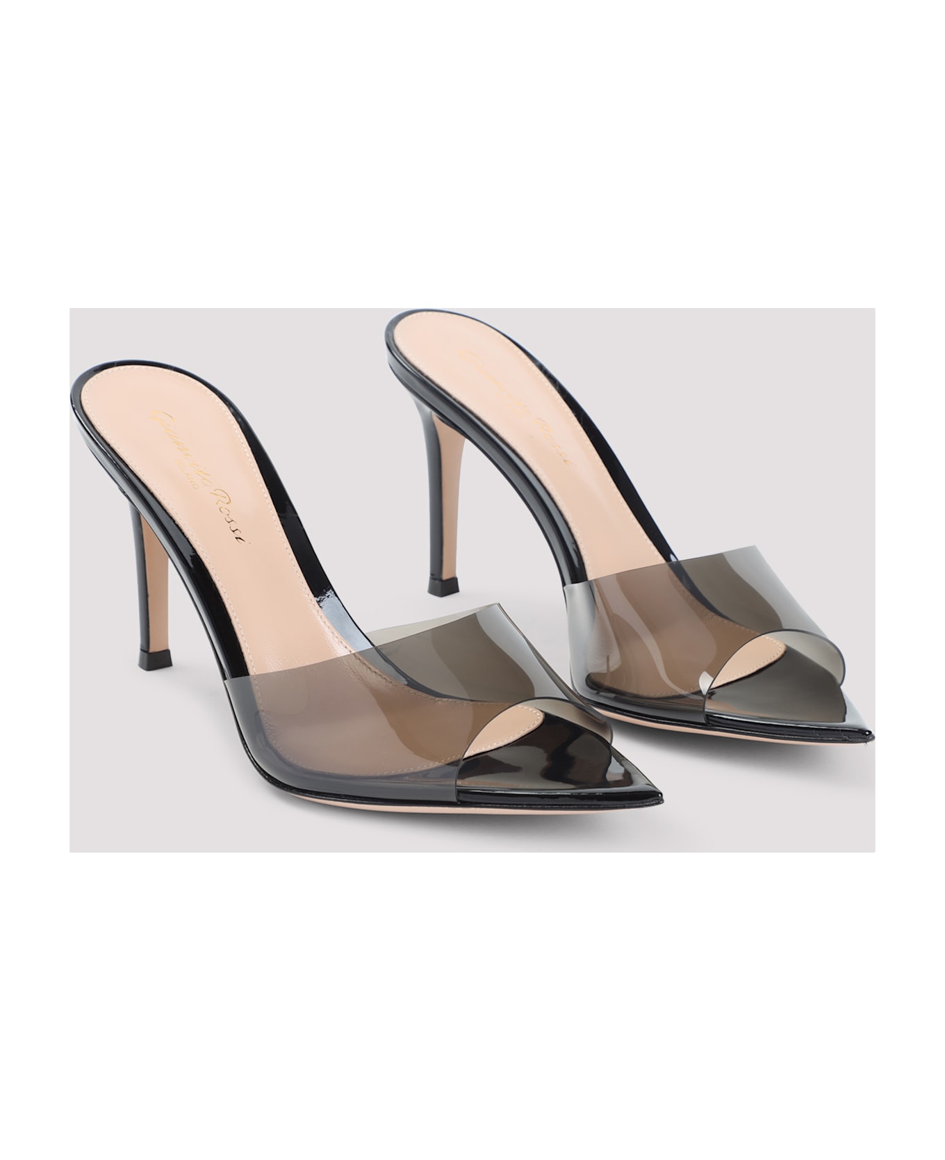 Gianvito Rossi Elle 85 Mules - Fune Fume Black