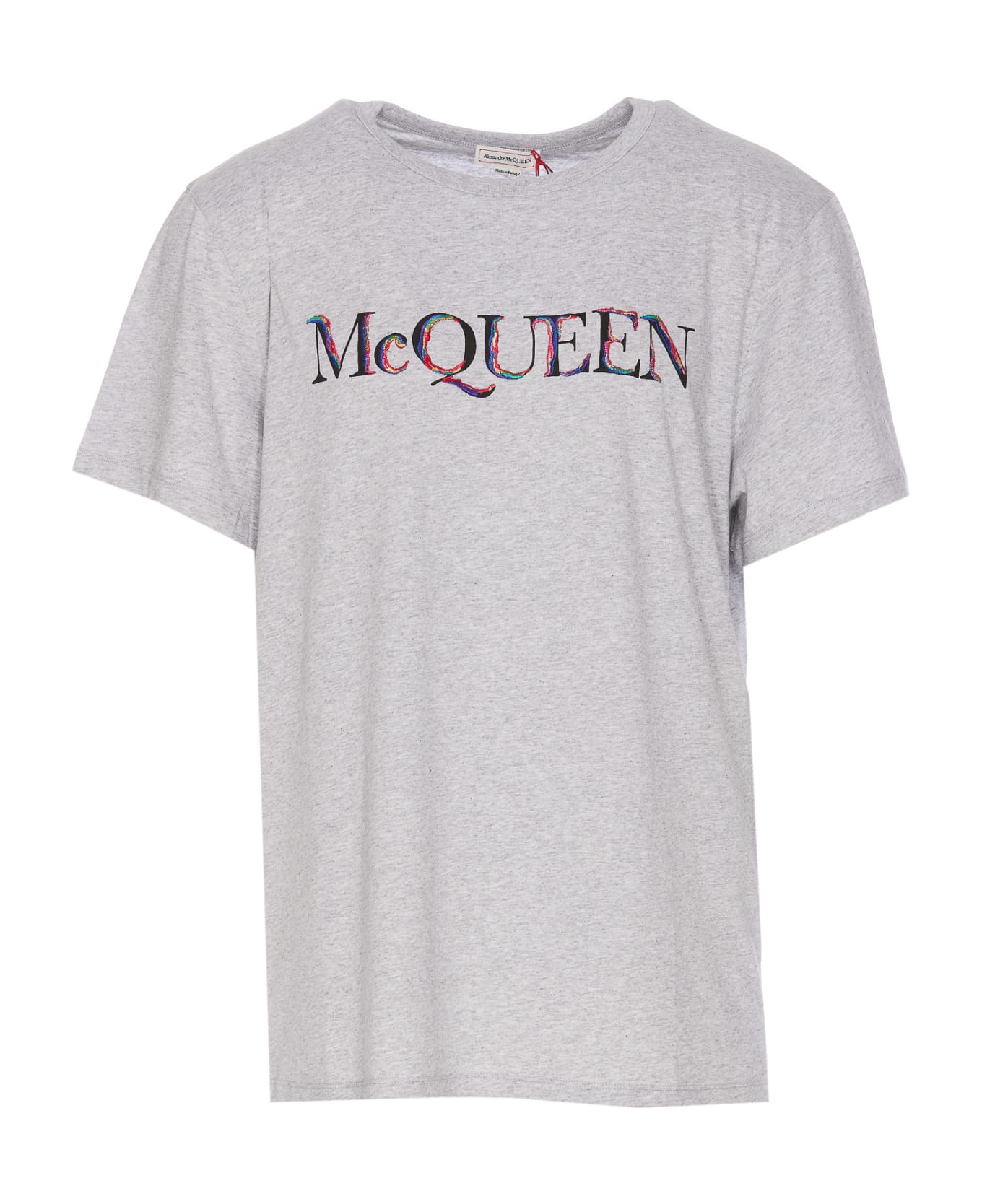 Alexander McQueen T-shirt With Logo - Light Pale Grey Mix シャツ