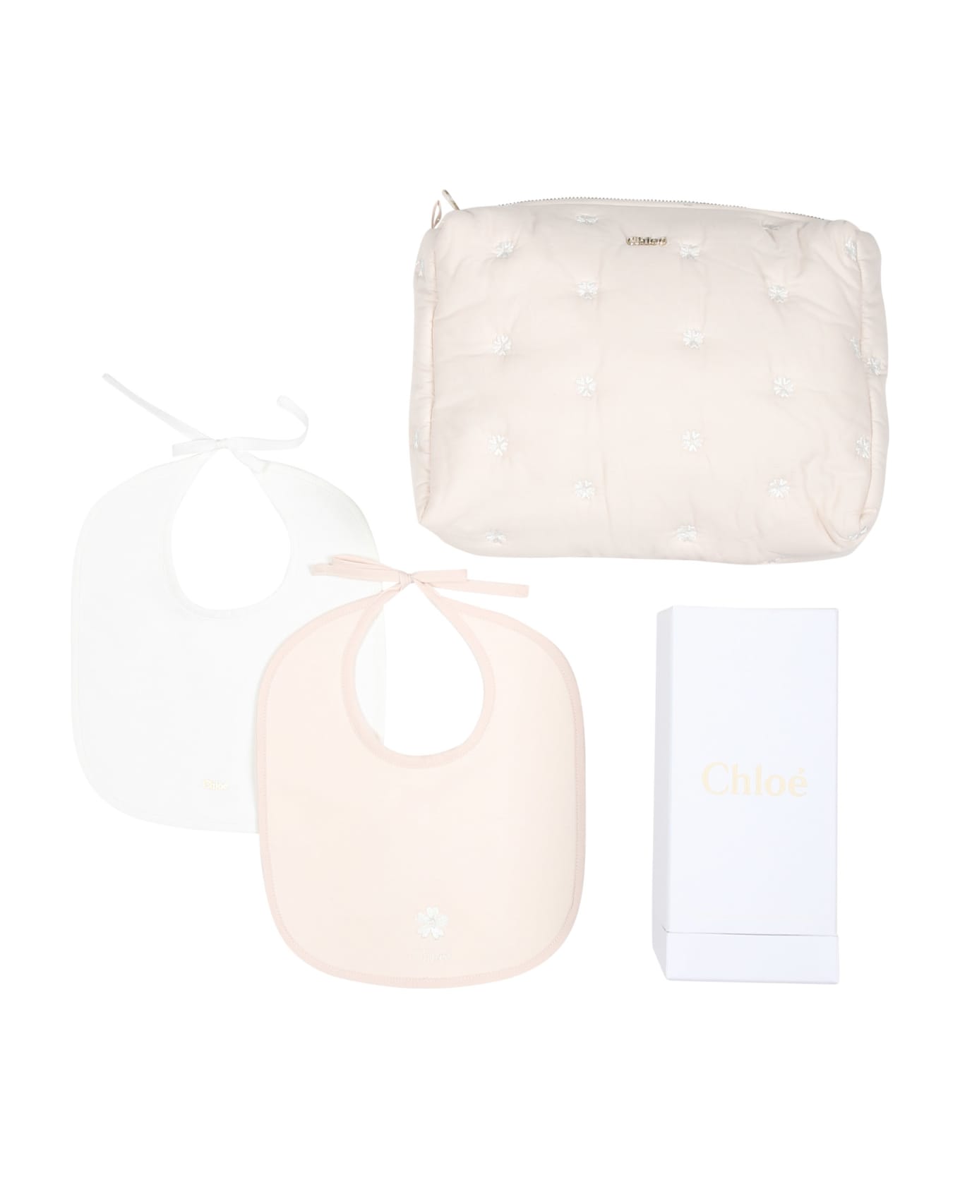 Chloé Pink Set For Baby Girl With Logo - Multicolor