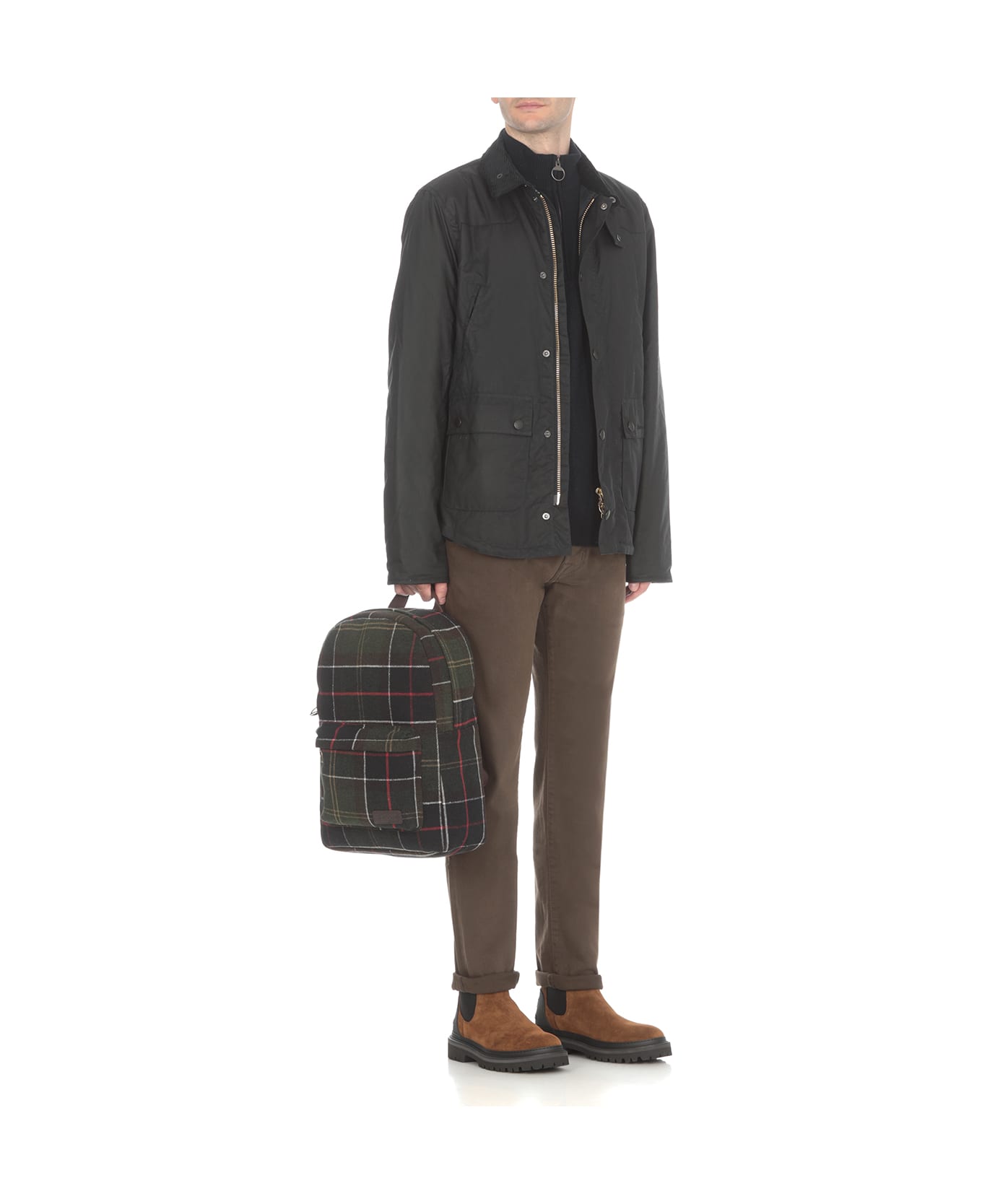 Barbour Reelin Wax Quilted Jacket - Blue