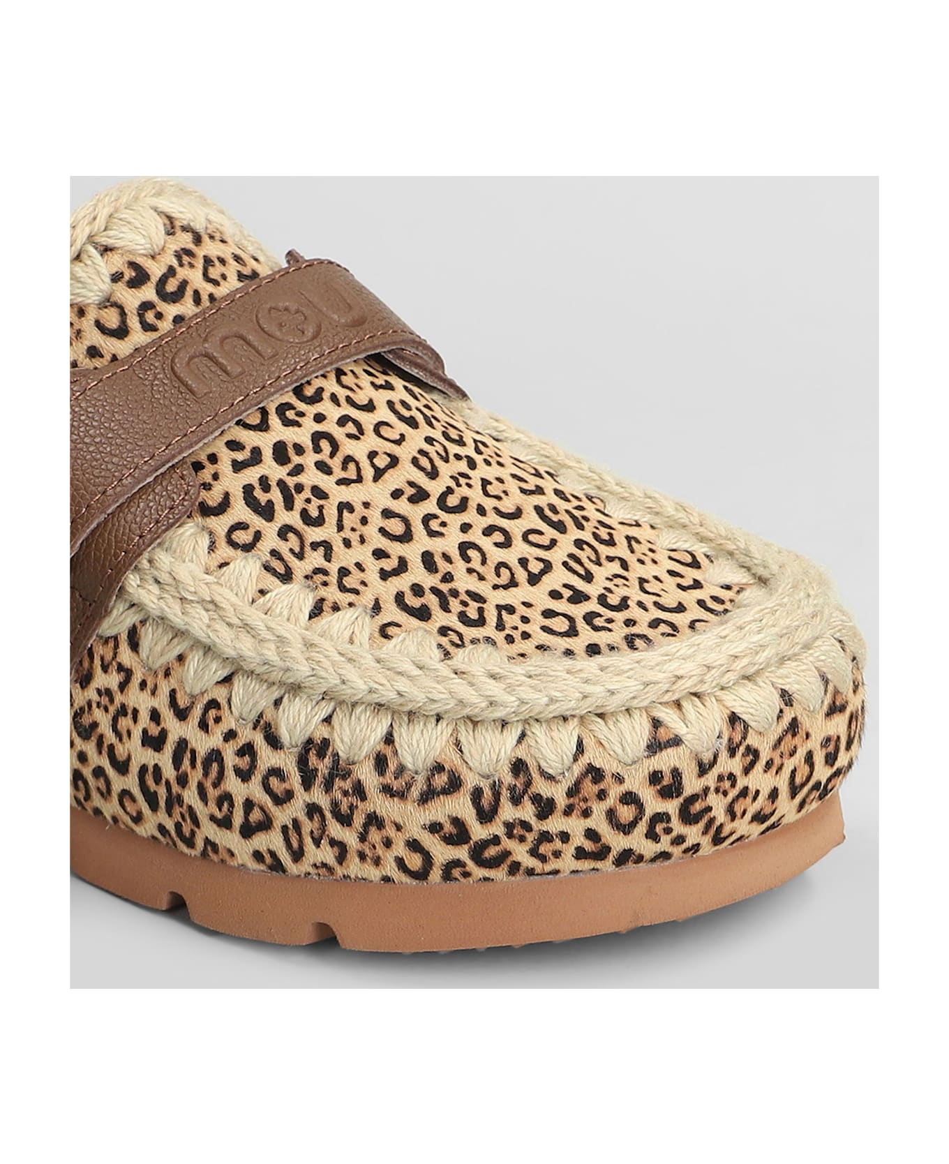 Mou Eskimo Ponyskin Slipper-mule In Animalier Leather - Animalier