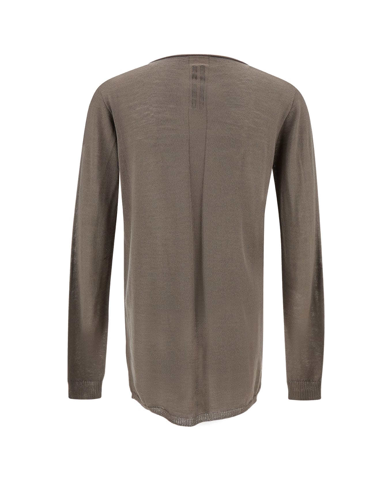 Rick Owens Beige Long-sleeve Top With Boat Neckline In Wool Man - Pink ニットウェア