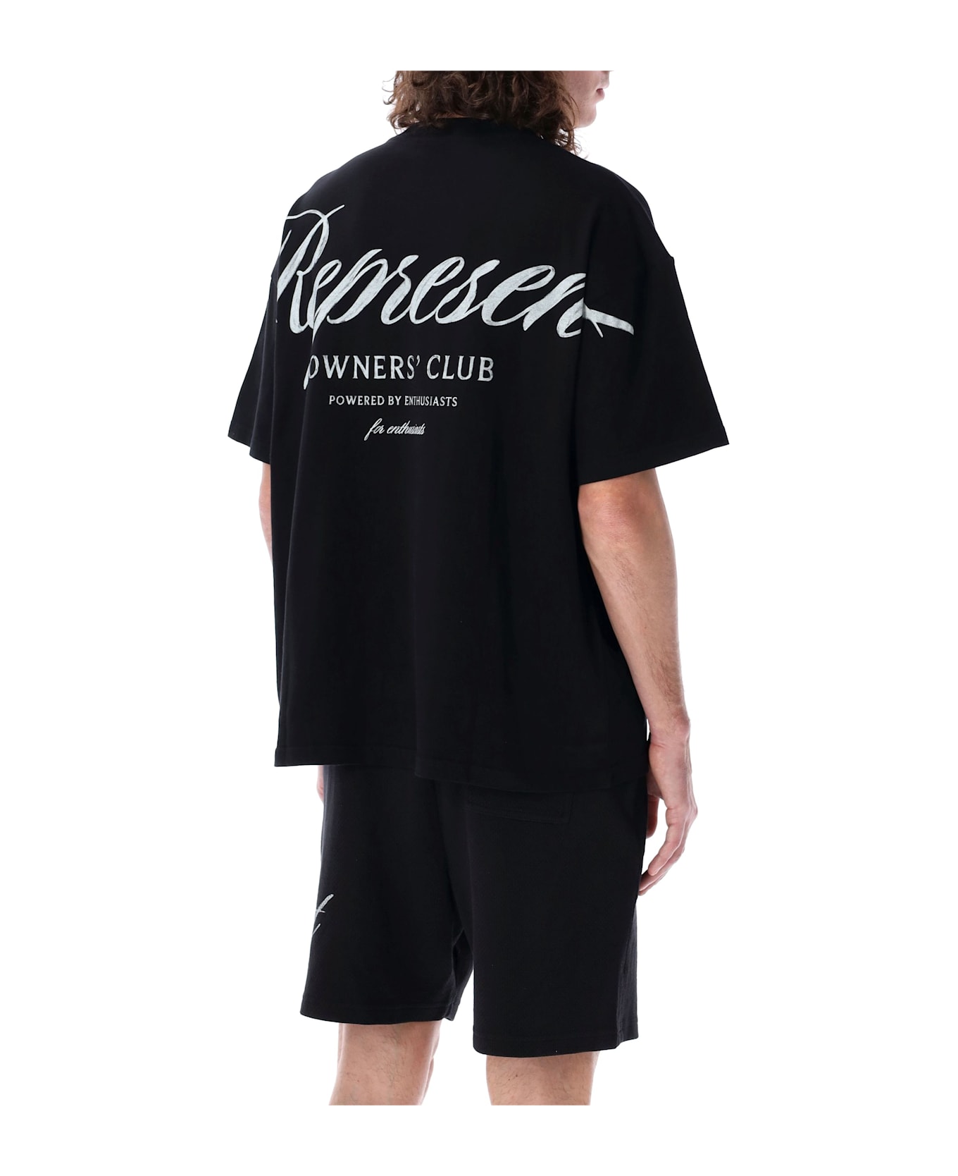 REPRESENT Owners Club Script T-shirt - BLACK