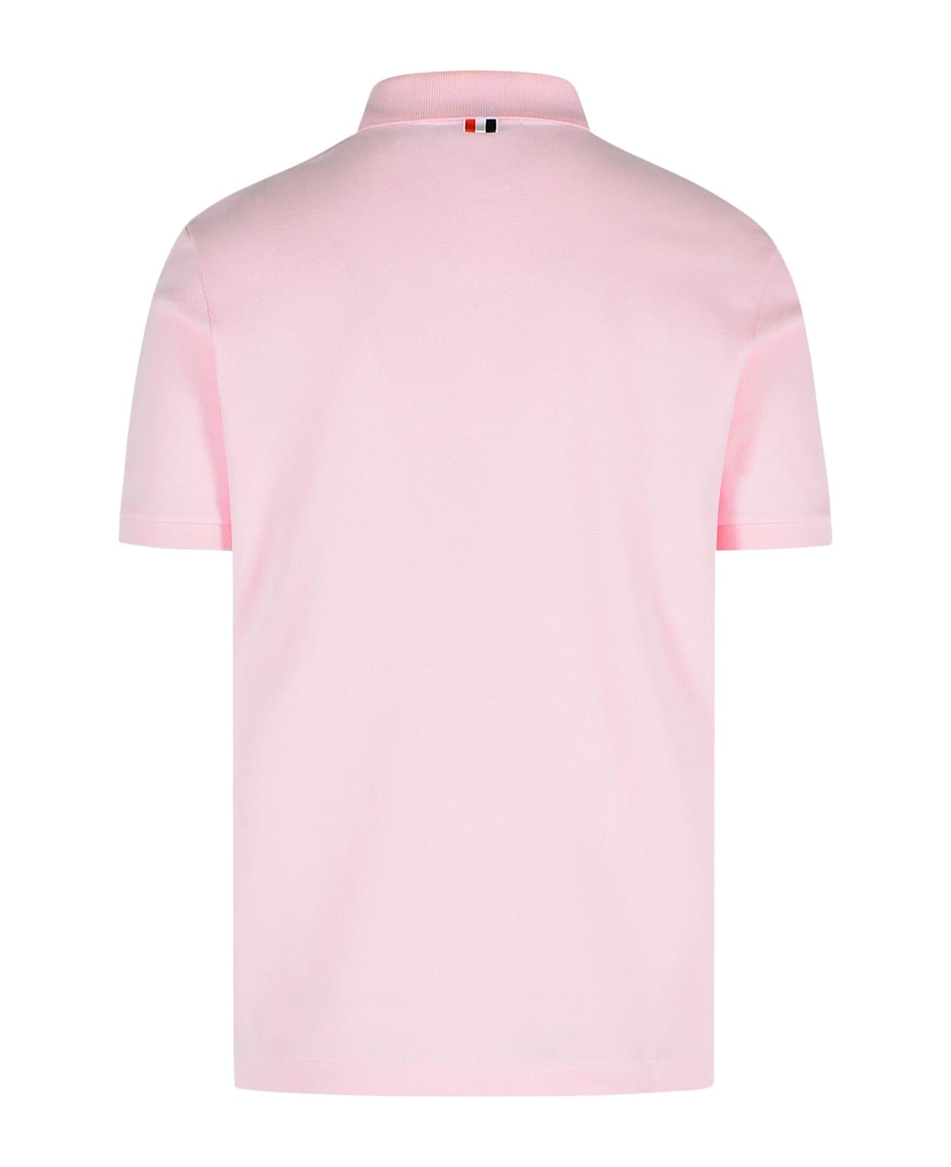 Thom Browne Pink Cotton Polo Shirt - Lt Pink