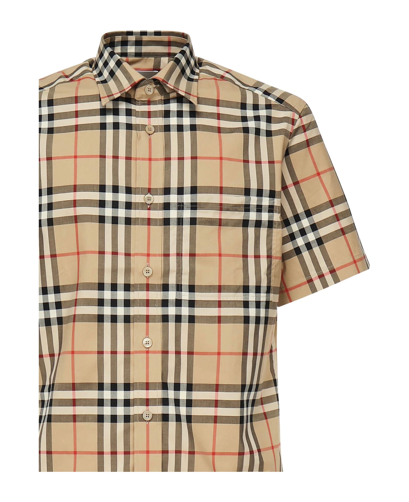 Burberry 
check
 Shirt - SAND