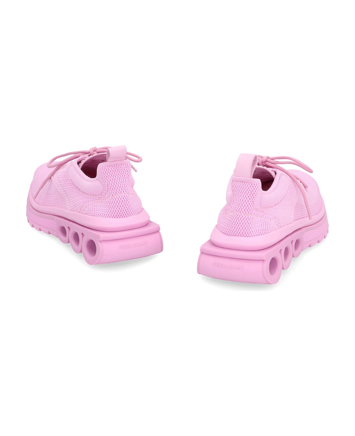 Ferragamo Nima Fabric Low-top Sneakers - Pink