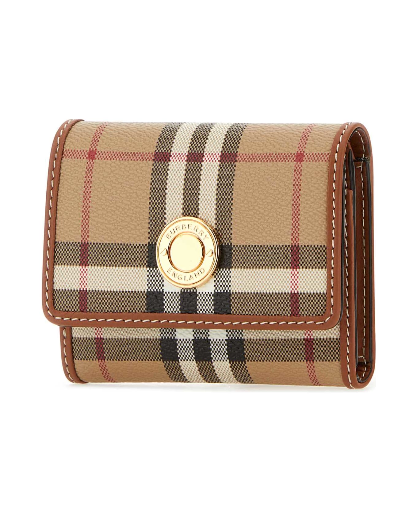Burberry Printed Canvas And Leather Small Wallet - ARCHIVEBEIGE