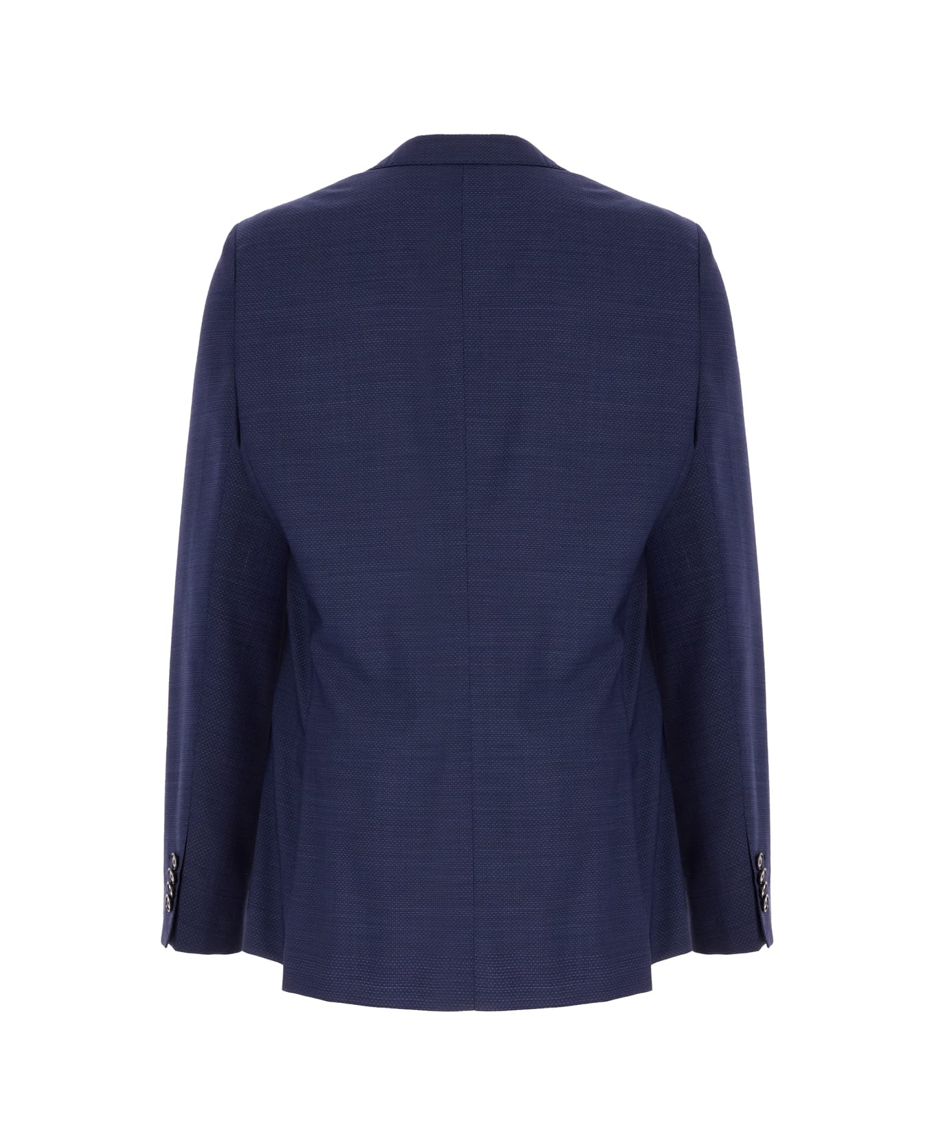 Hugo Boss Embroidered Wool Suit - BLUE