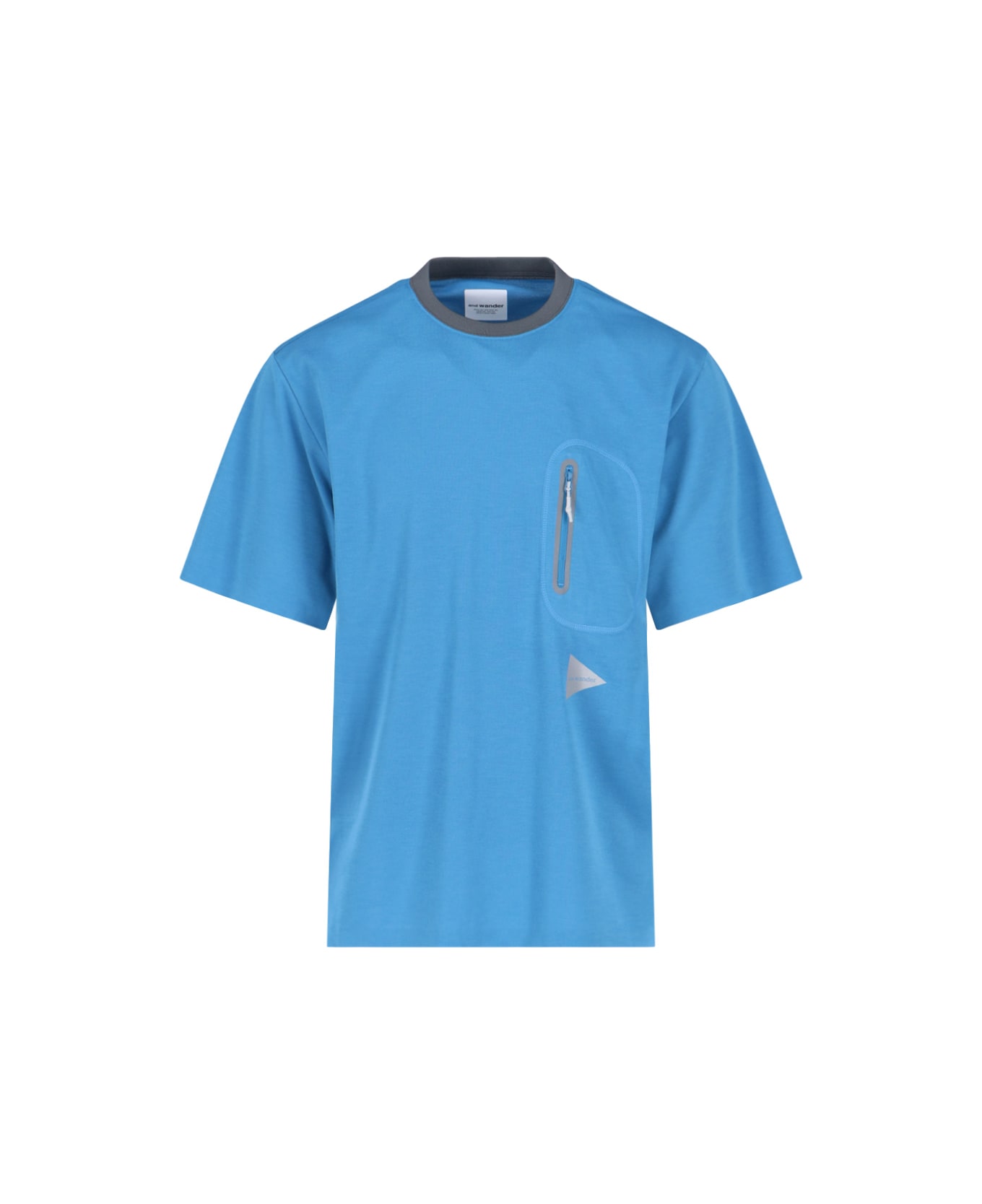 And Wander Pocket Detail T-shirt - Light Blue