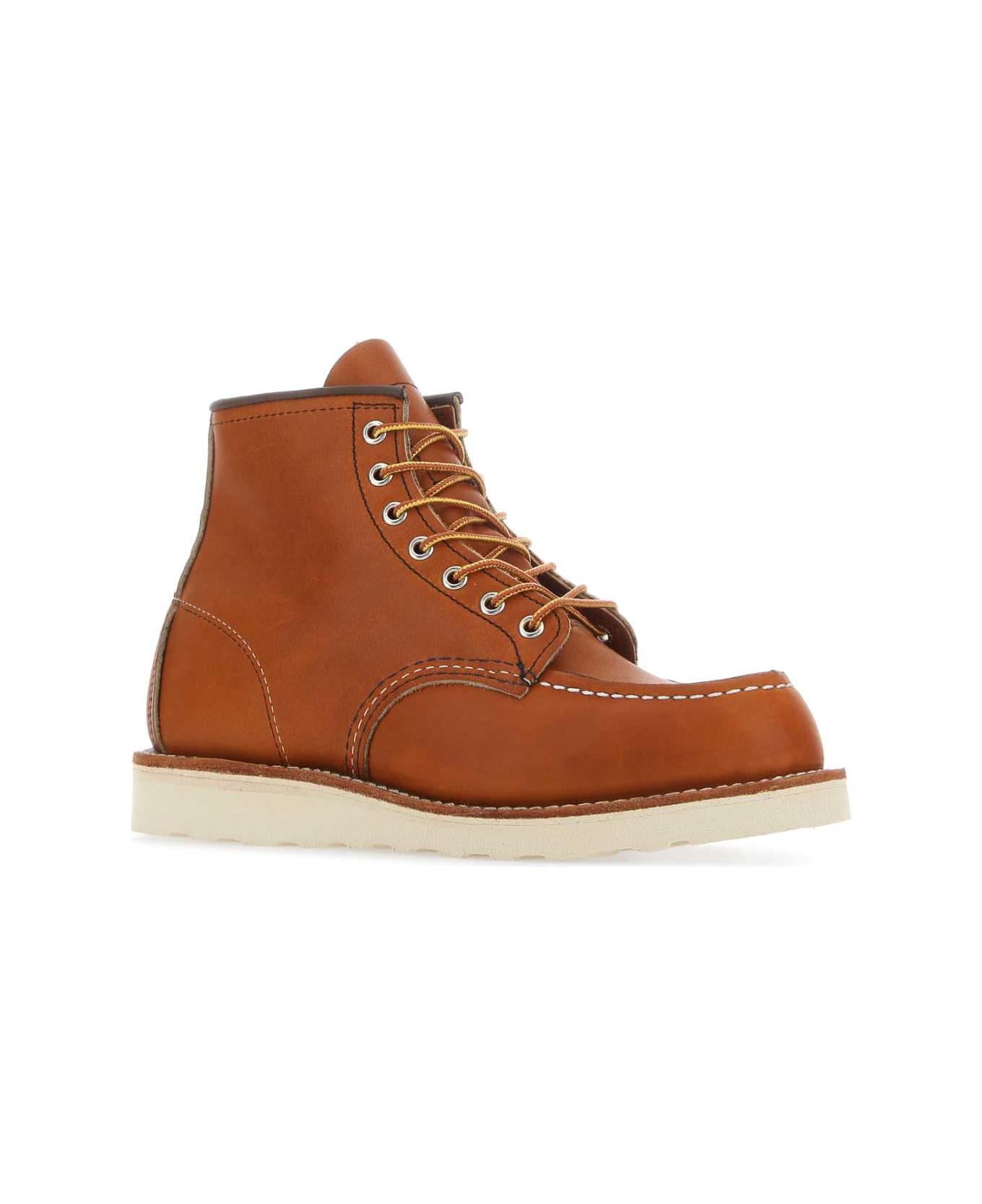 Red Wing Caramel Leather Ankle Boots - OROLEGACY