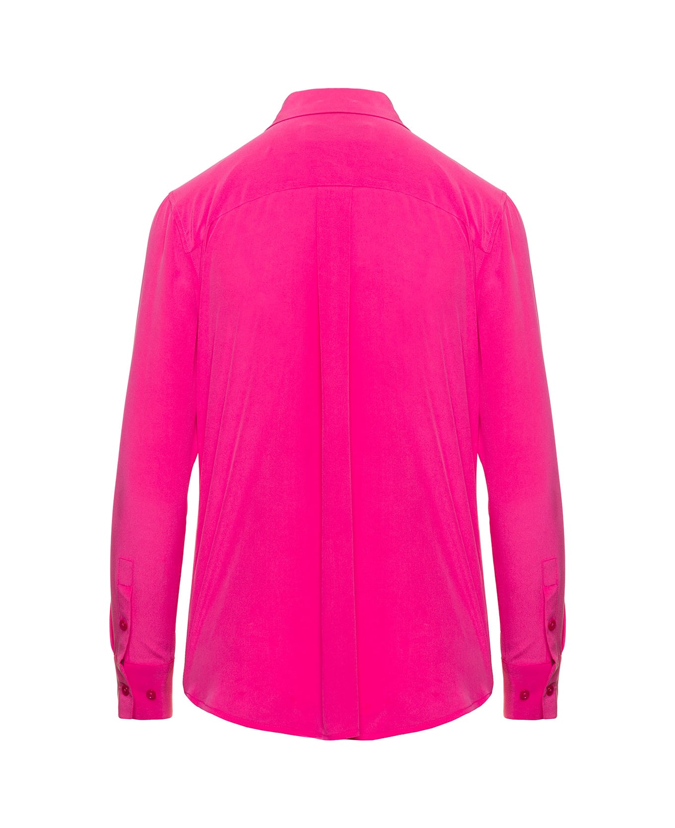 Equipment 'slim Signature' Fuchsia Long Sleeve Shirt With Pockets In Silk Woman - Raspberry Sorbet シャツ