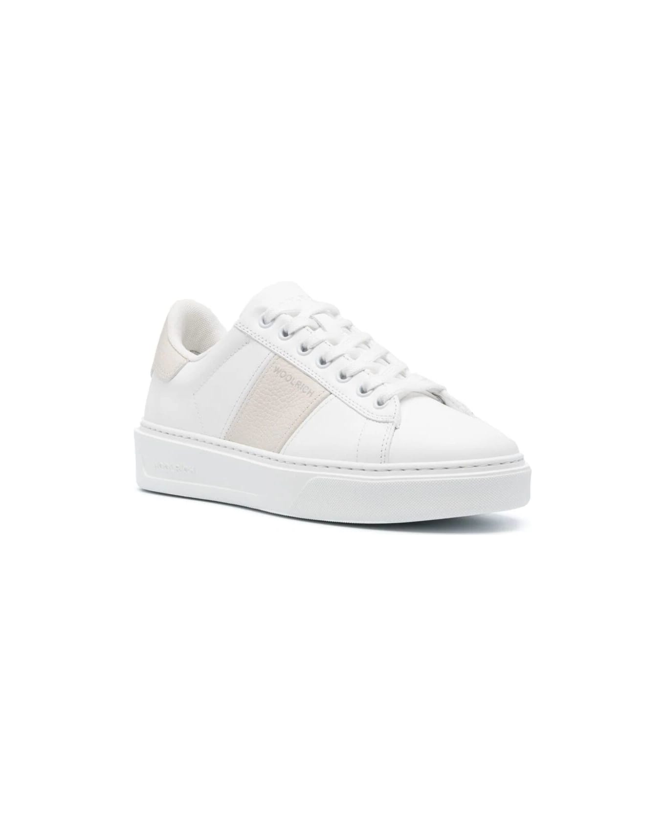 Woolrich Classic Court Sneakers - White Cream