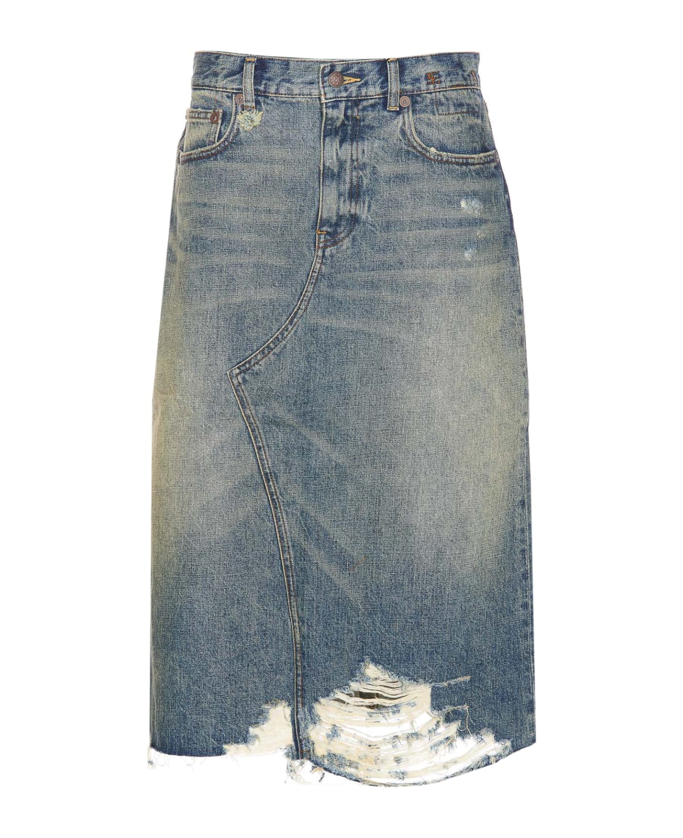 R13 Jesse Denim Skirt Skirt - CLINTON BLUE