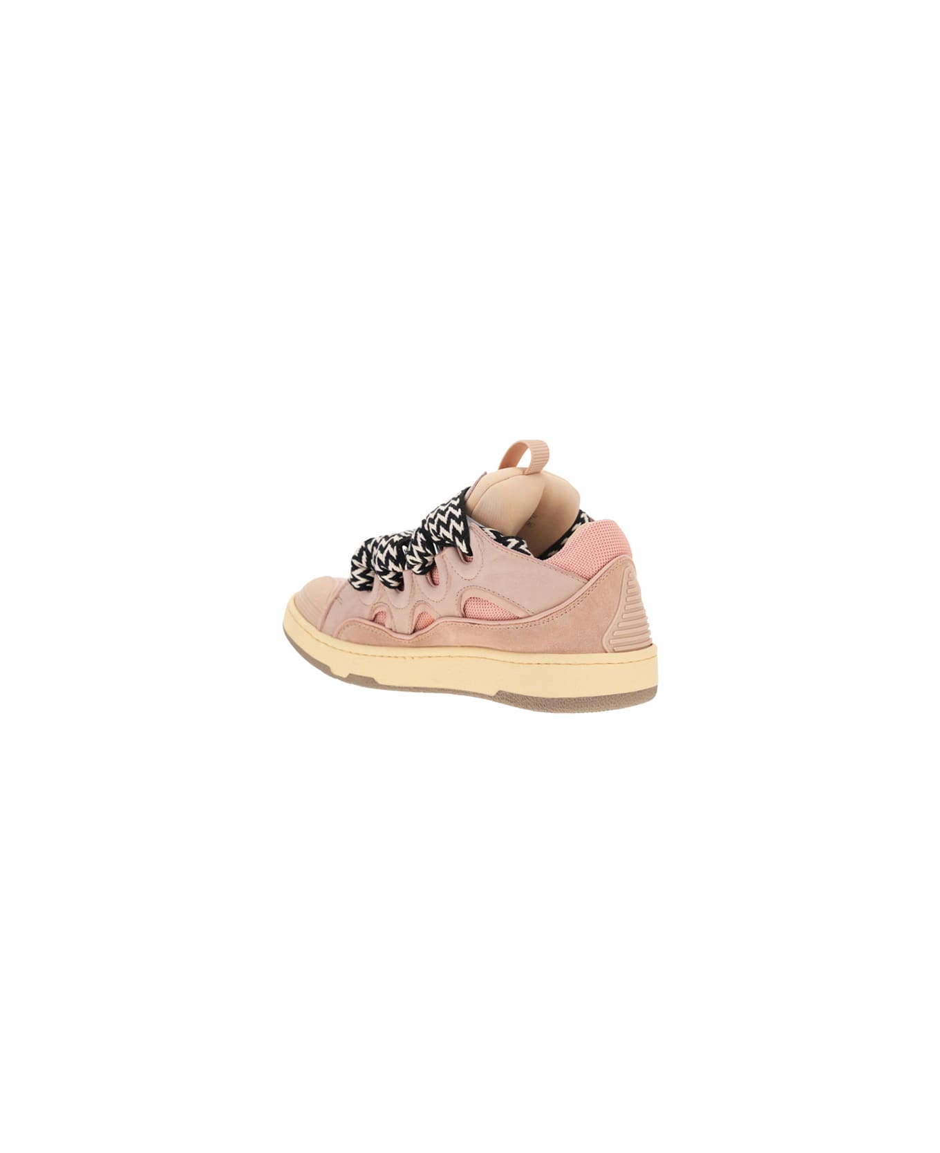 Lanvin Curb Sneakers In Pink Leather - Pale Pink