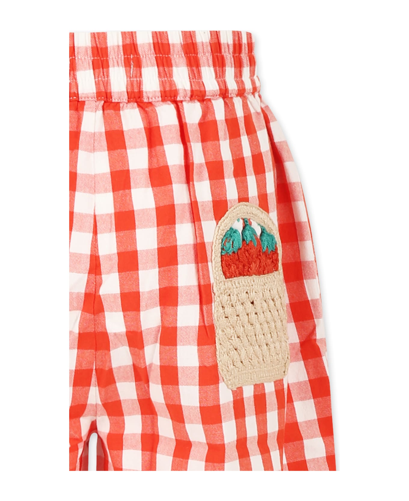 Stella McCartney Kids Red Shorts For Girl With Strawberries - Red