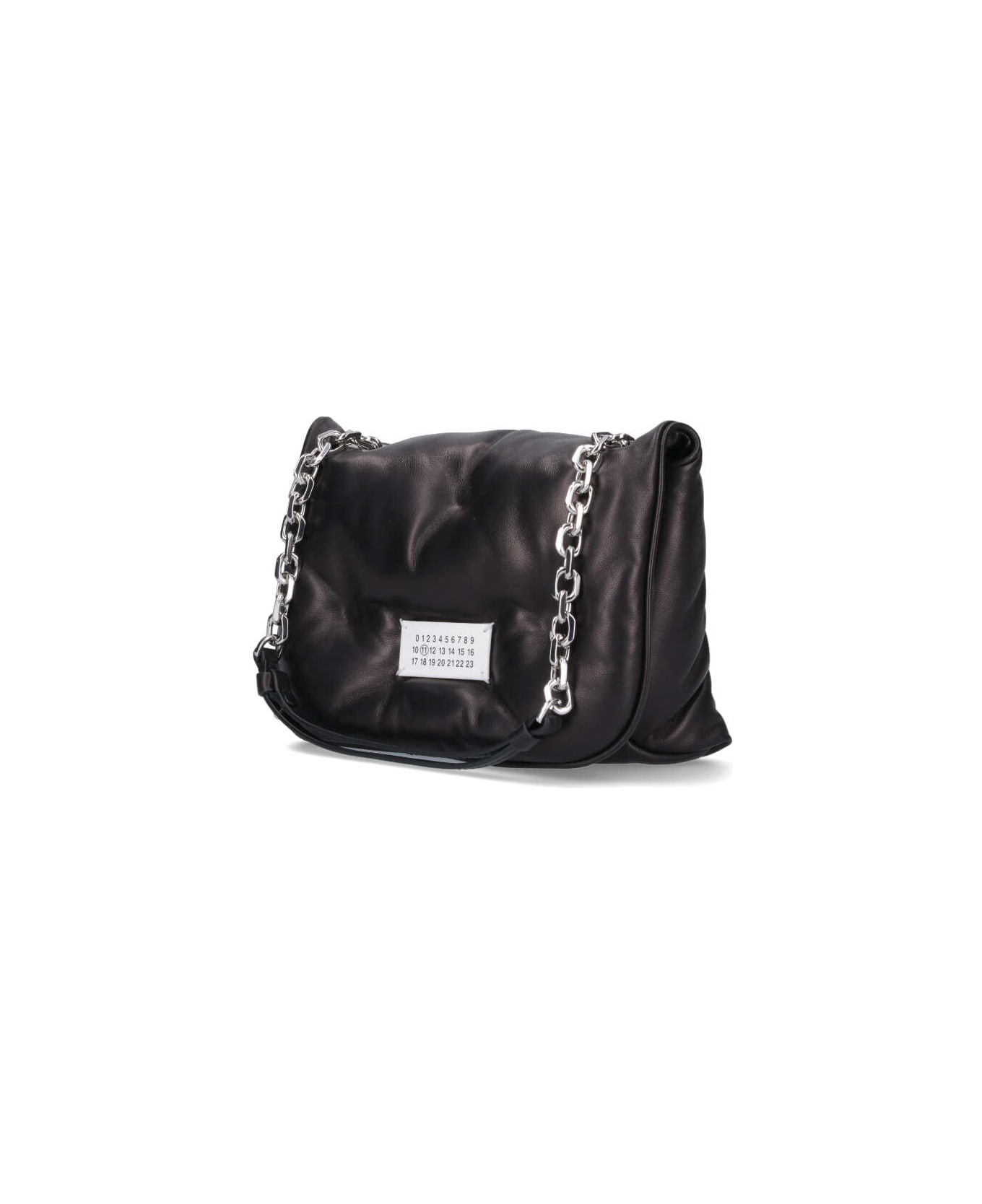 Maison Margiela 
glam Flap
 Small Crossbody Bag - Black
