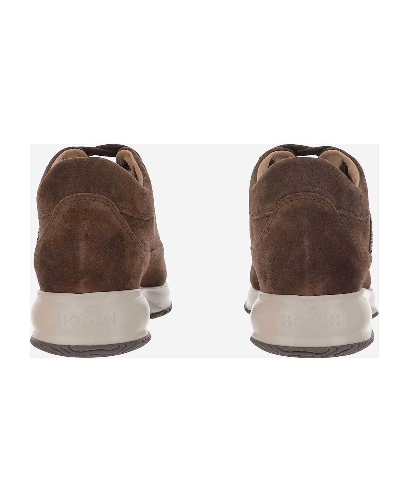 Hogan Suede Interactive Sneakers - Marrone scuro