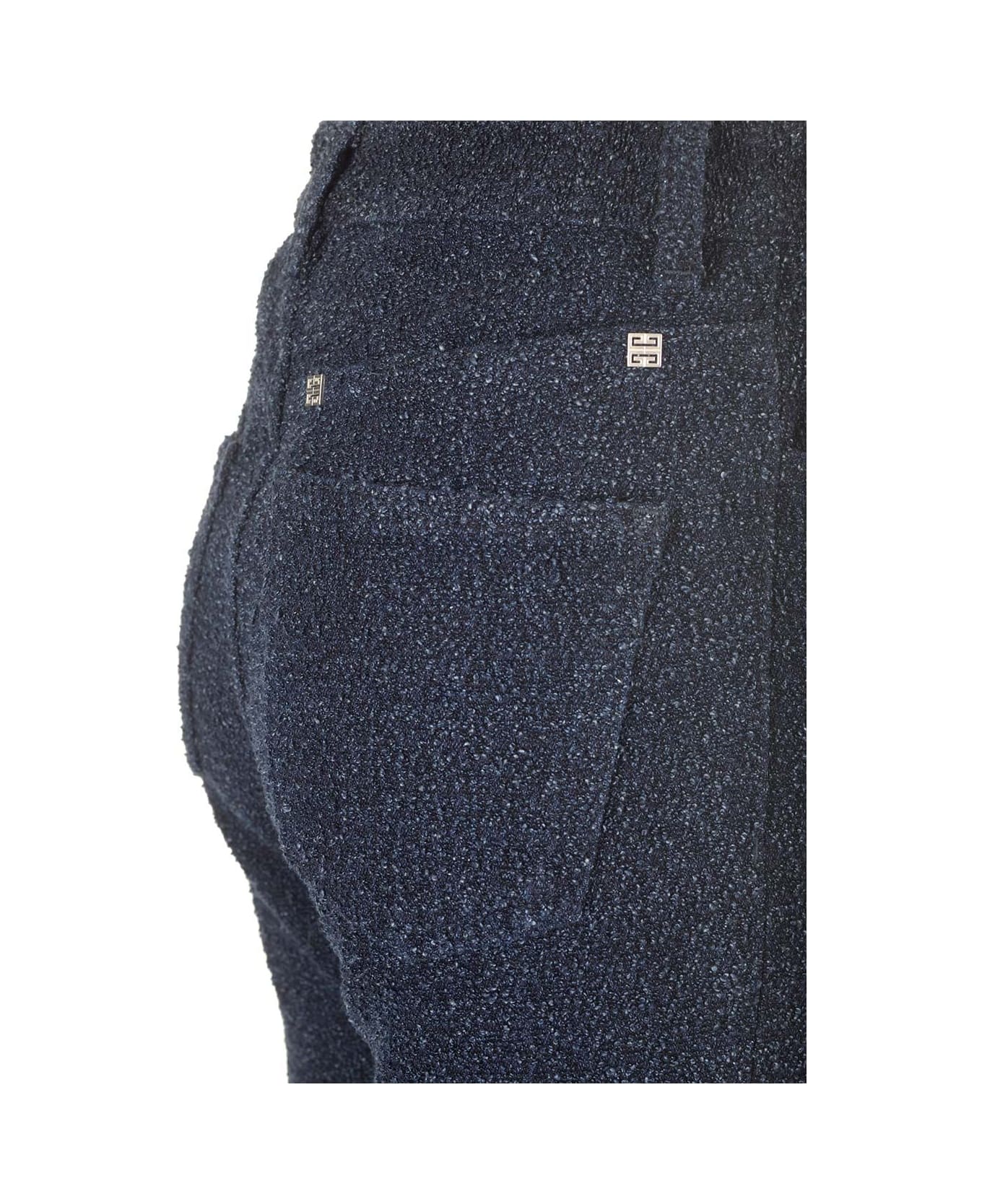 Givenchy Wool Bouclé Trousers - Blue