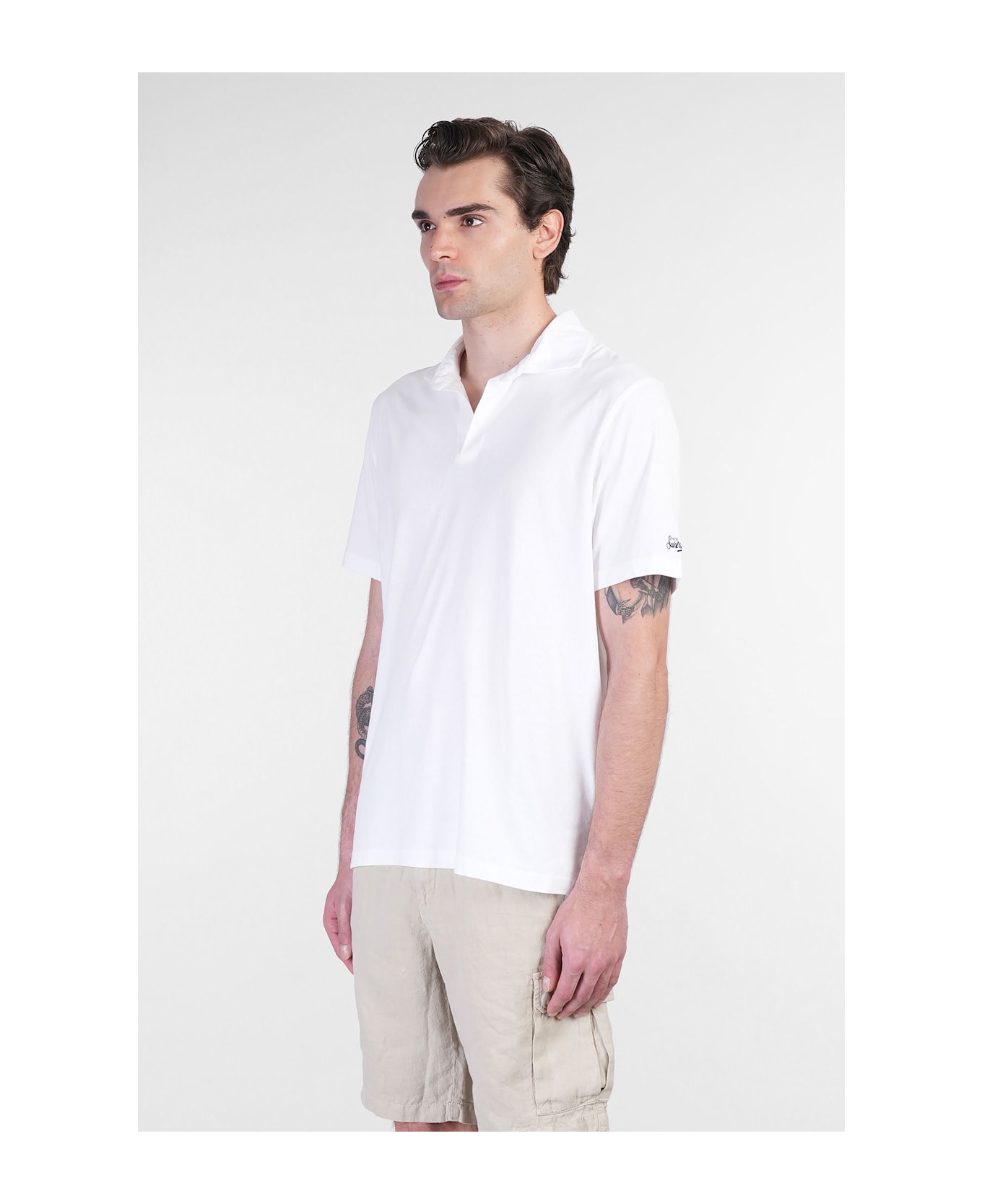 MC2 Saint Barth Brighton Polo In White Cotton - white