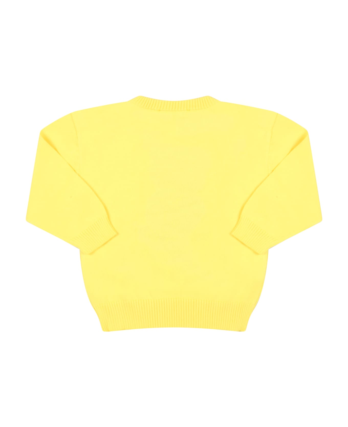 Moschino Yellow Sweat For Babykids With Teddy Bear - Yellow