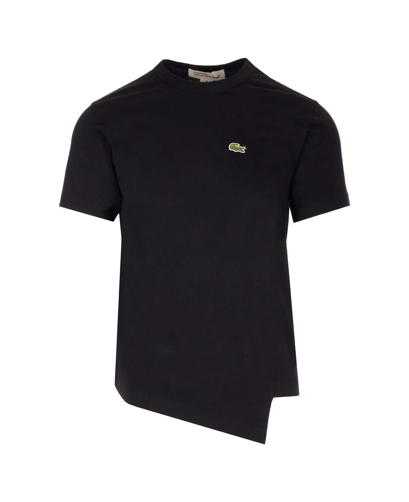 Comme des Garçons Shirt Black Asymmetric T-shirt X La Coste - Black