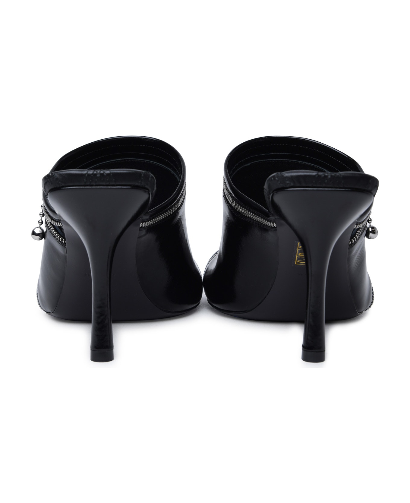 Burberry 'peep' Black Leather Sandals - Black サンダル
