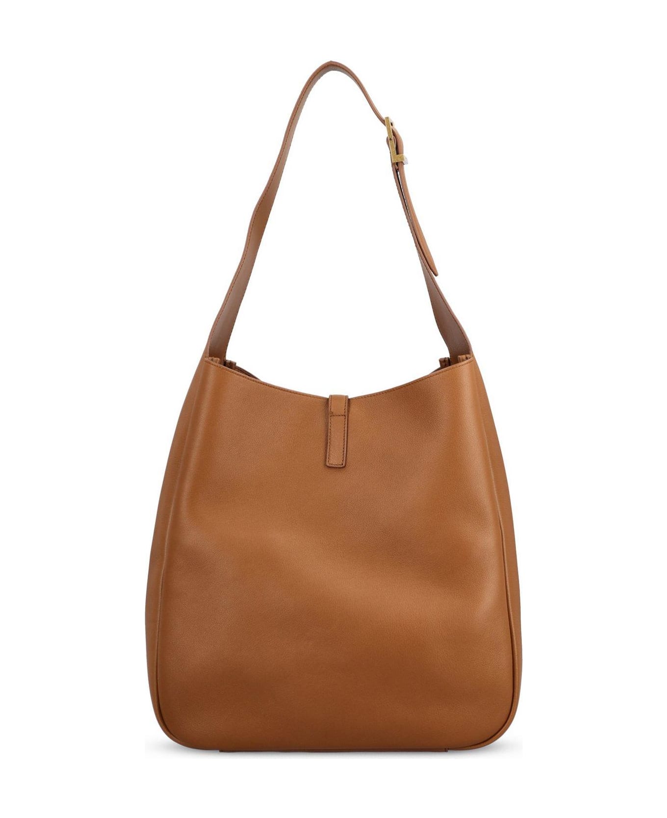 Saint Laurent Le 5 à 7 Logo Plaque Large Shoulder Bag - BUFF