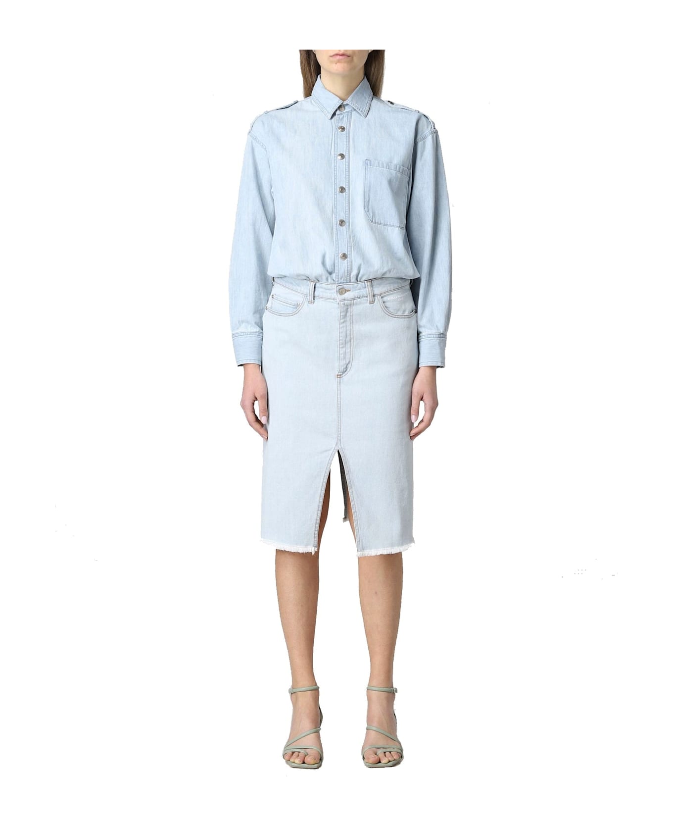 Stella McCartney Denim Shirt Dress - Blue