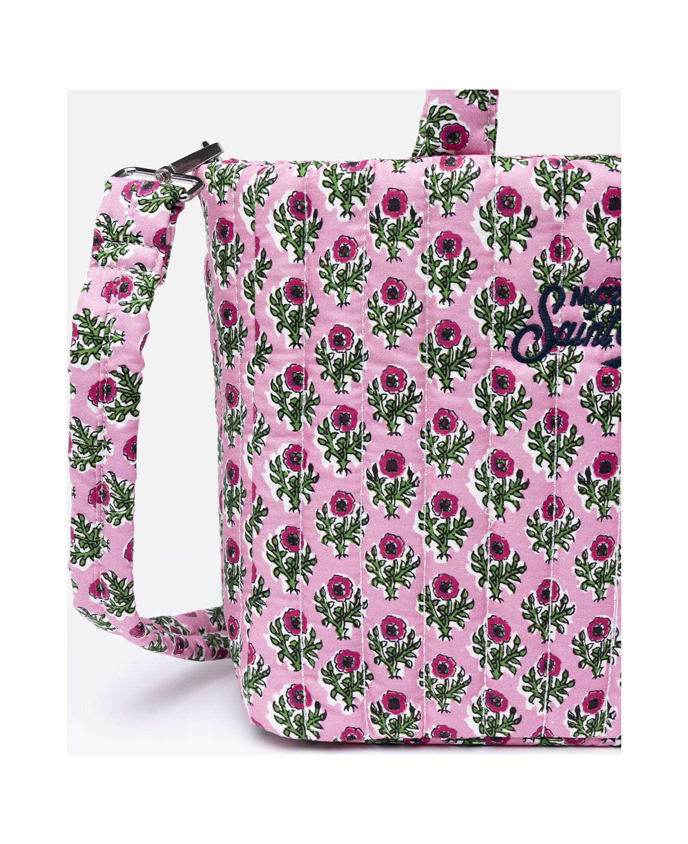 MC2 Saint Barth Pink Flower Quilted Soft Tote Mid Bag - PINK