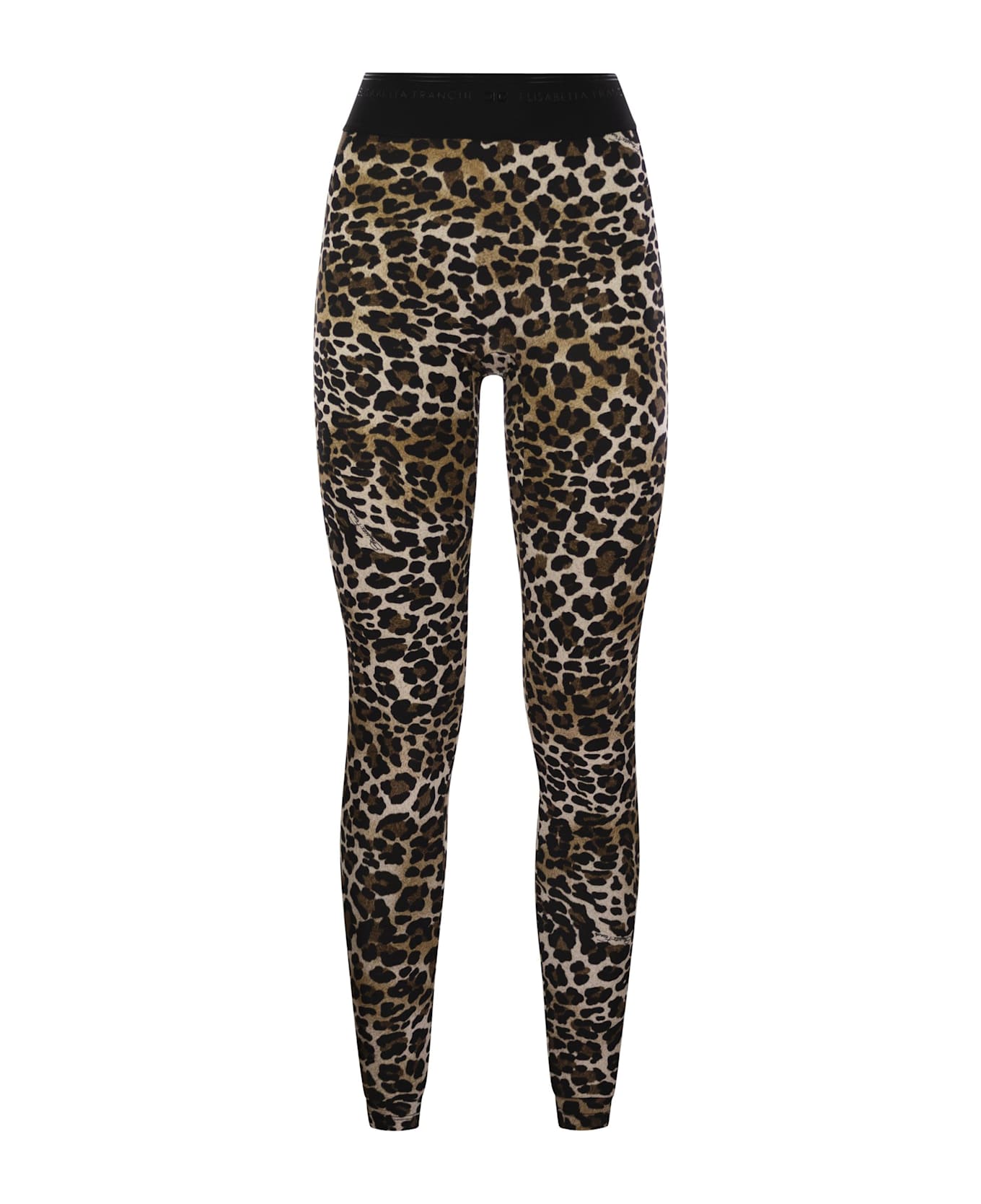 Elisabetta Franchi Animalier Printed Slim Fit Leggings - Brown