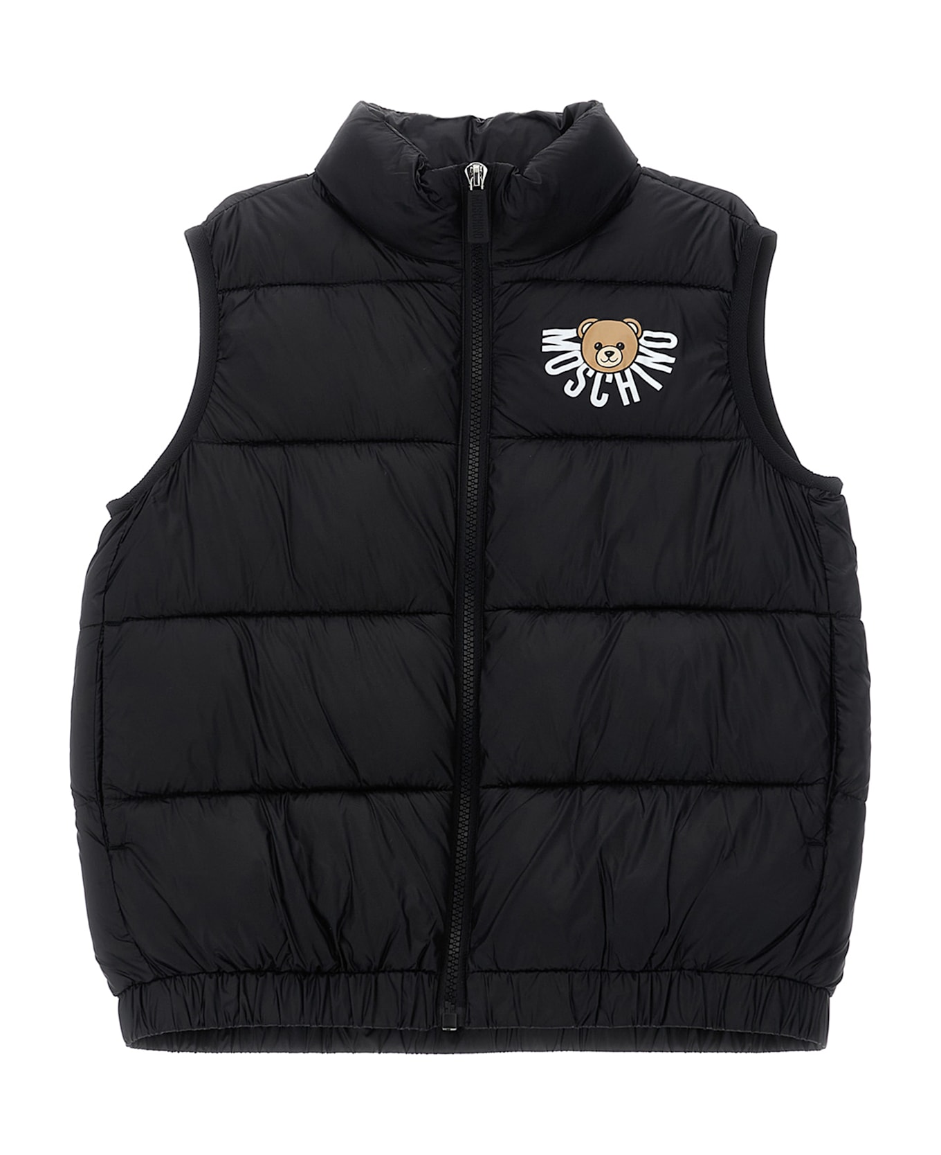 Moschino Logo Print Vest - Black  