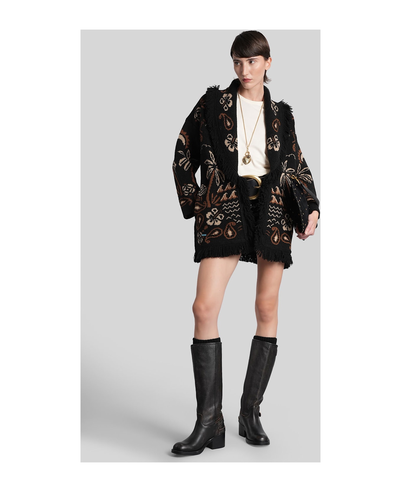 Alanui Cardigan In Multicolor Wool - multicolor