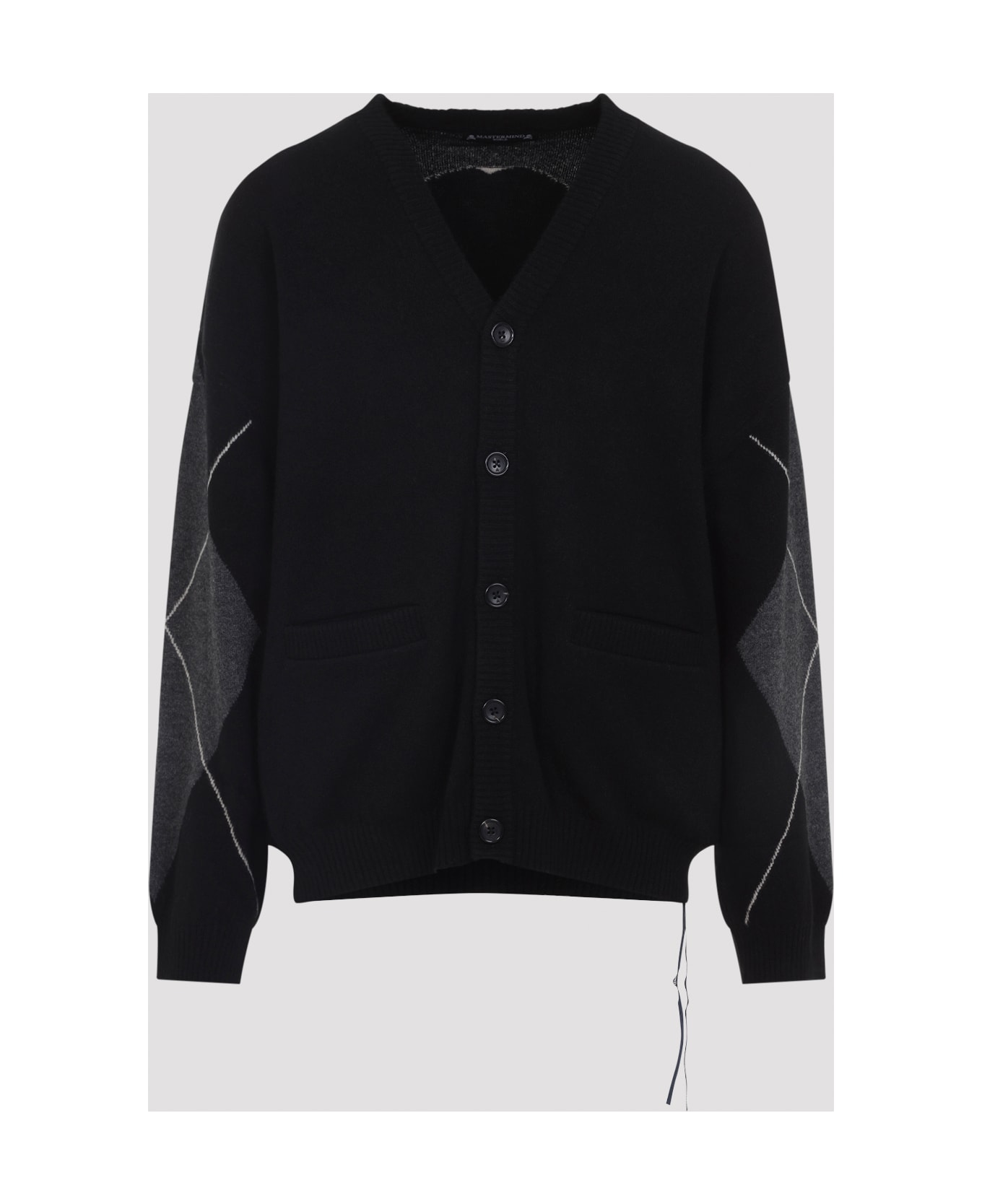 MASTERMIND WORLD Argyle Cardigan - Black