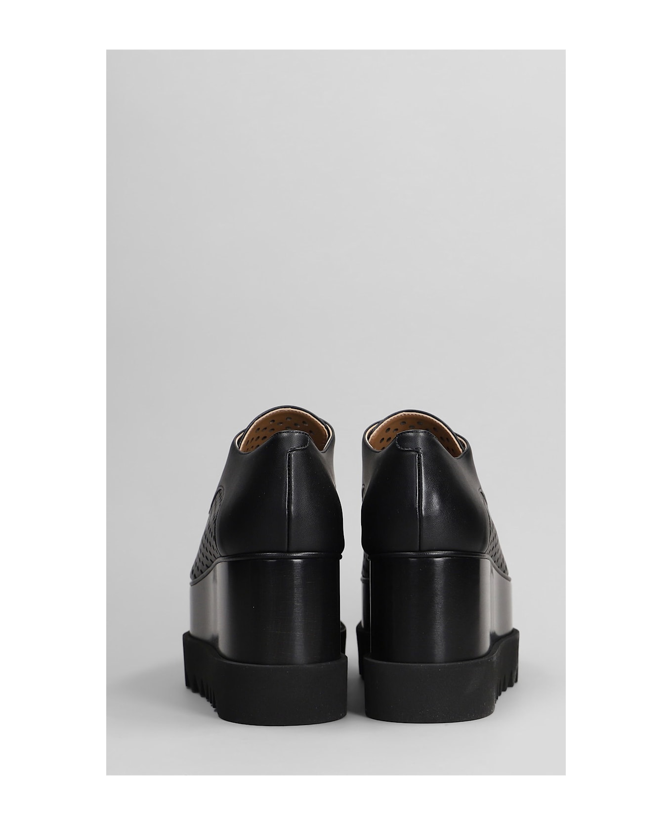 Stella McCartney Elyse Wedges In Black Polyester - black