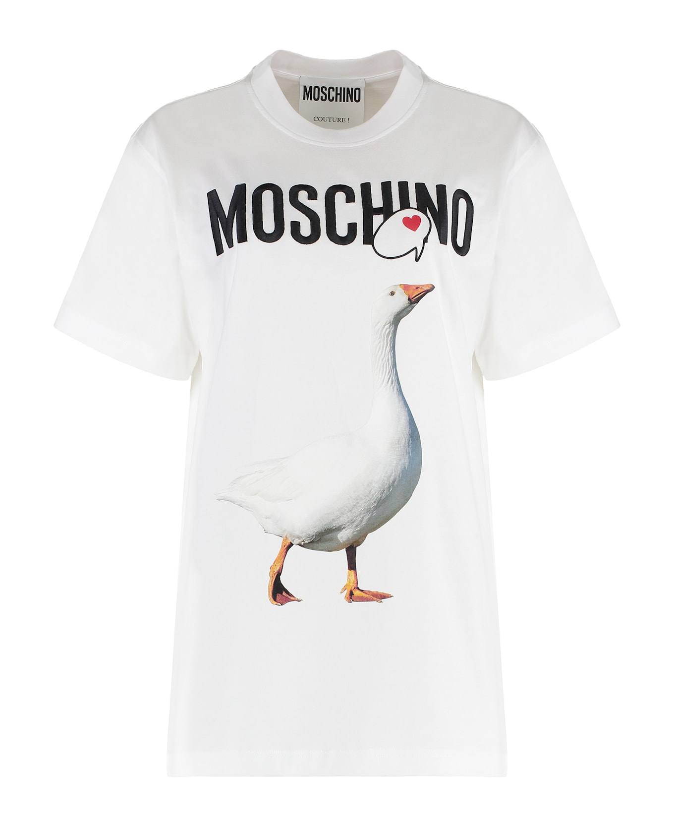 Moschino Cotton Crew-neck T-shirt - White