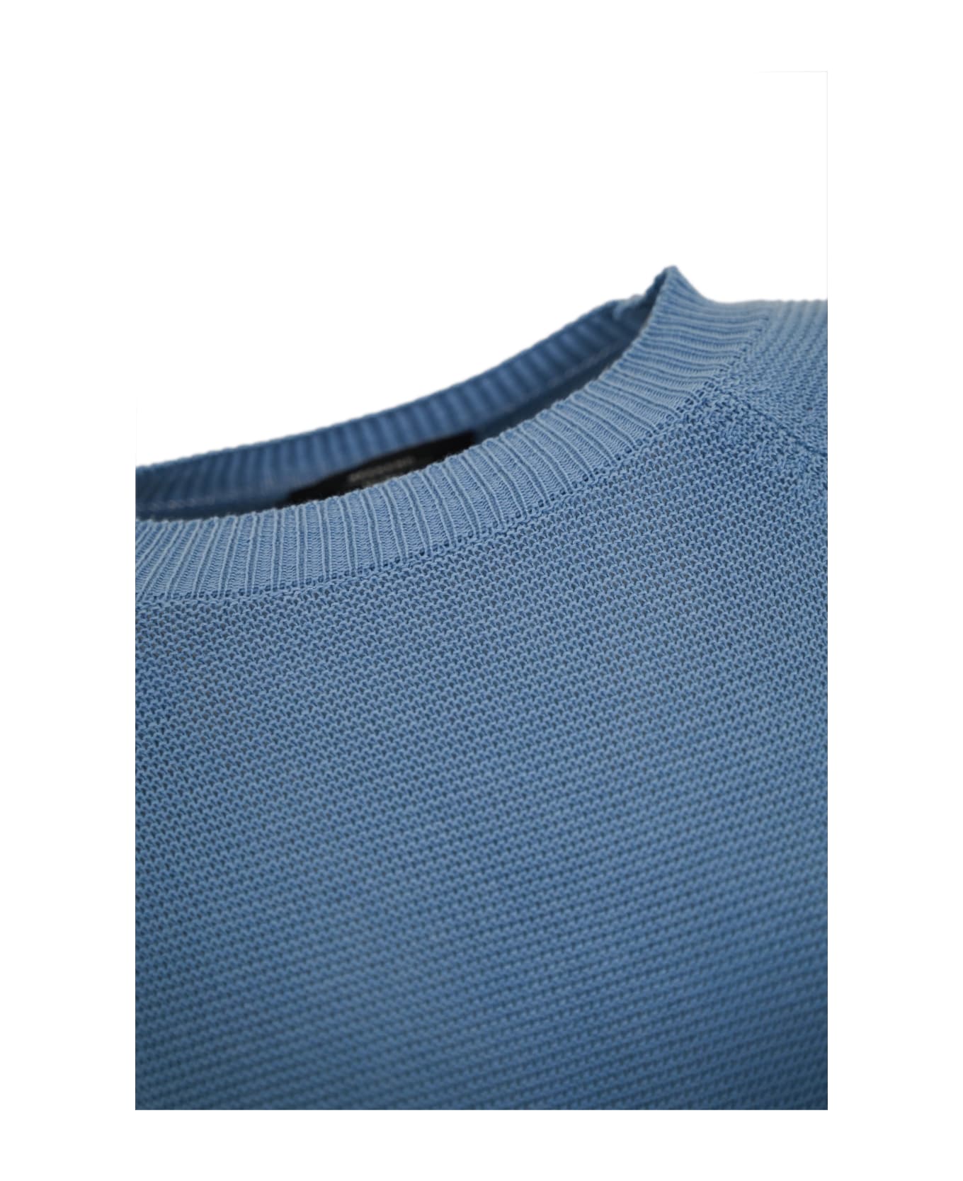 Weekend Max Mara 'linz' Cotton Sweater - Light blue
