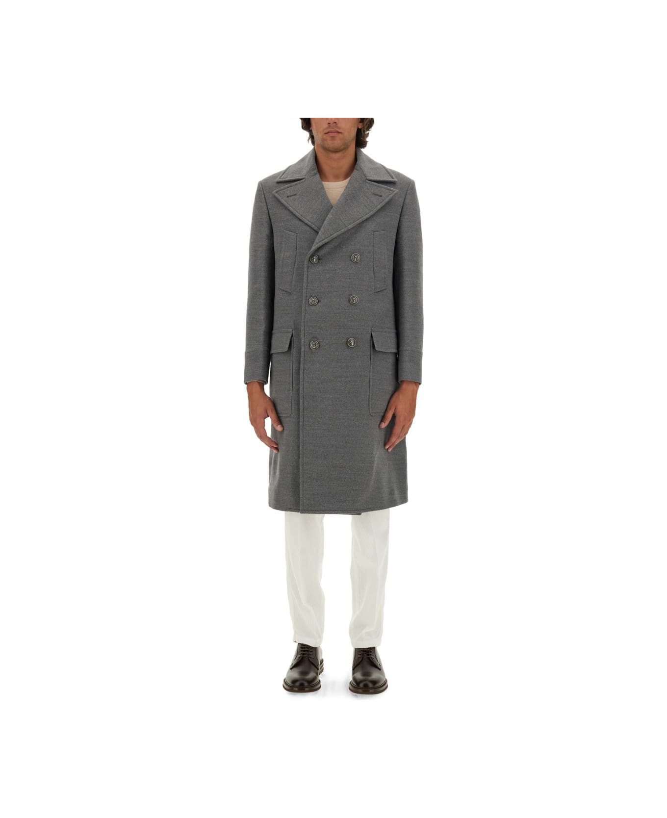 Brunello Cucinelli Double-breasted Coat - GREY コート