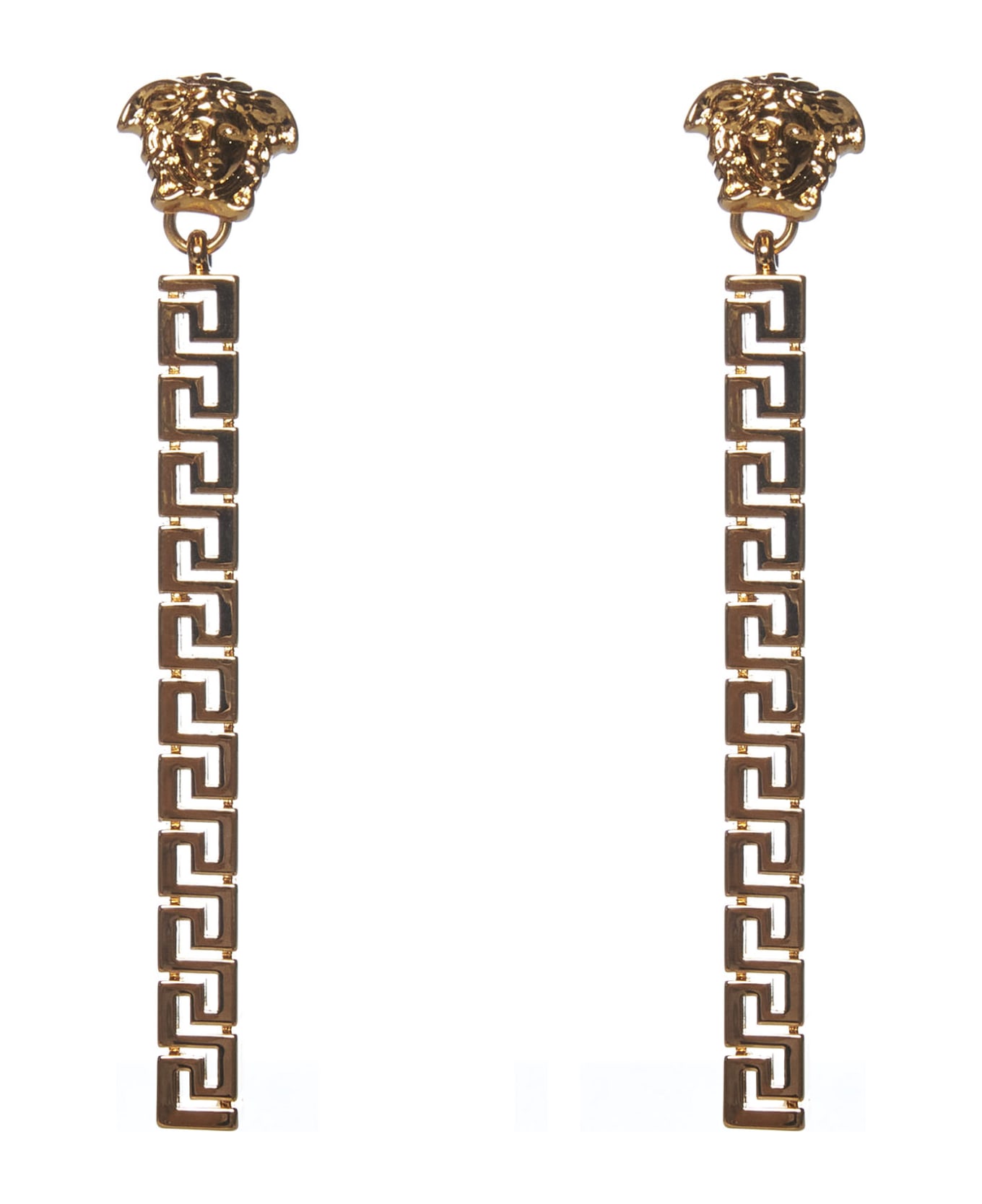 Versace 'greca Pendant Earrings - Gold