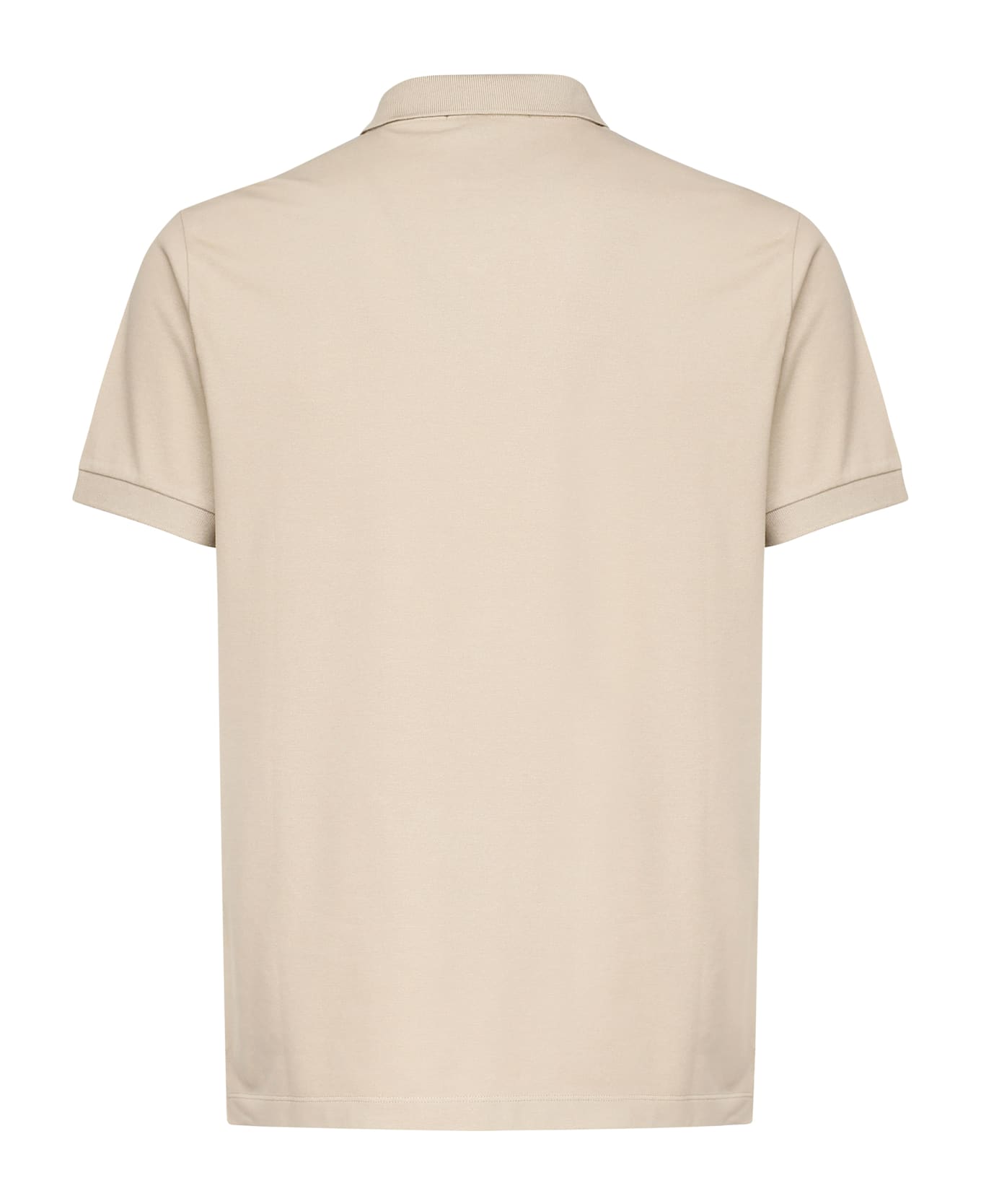 Stone Island Stretch Pique Polo Shirt With Logo Patch - Nude 
Neutrals