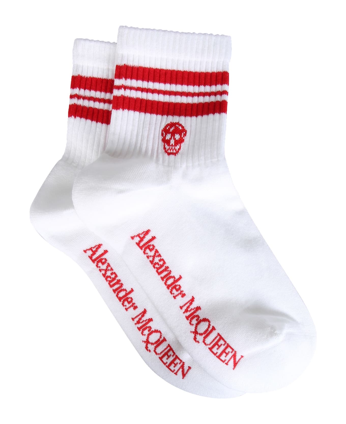 Alexander McQueen Sock With Logo - BIANCO 靴下＆タイツ