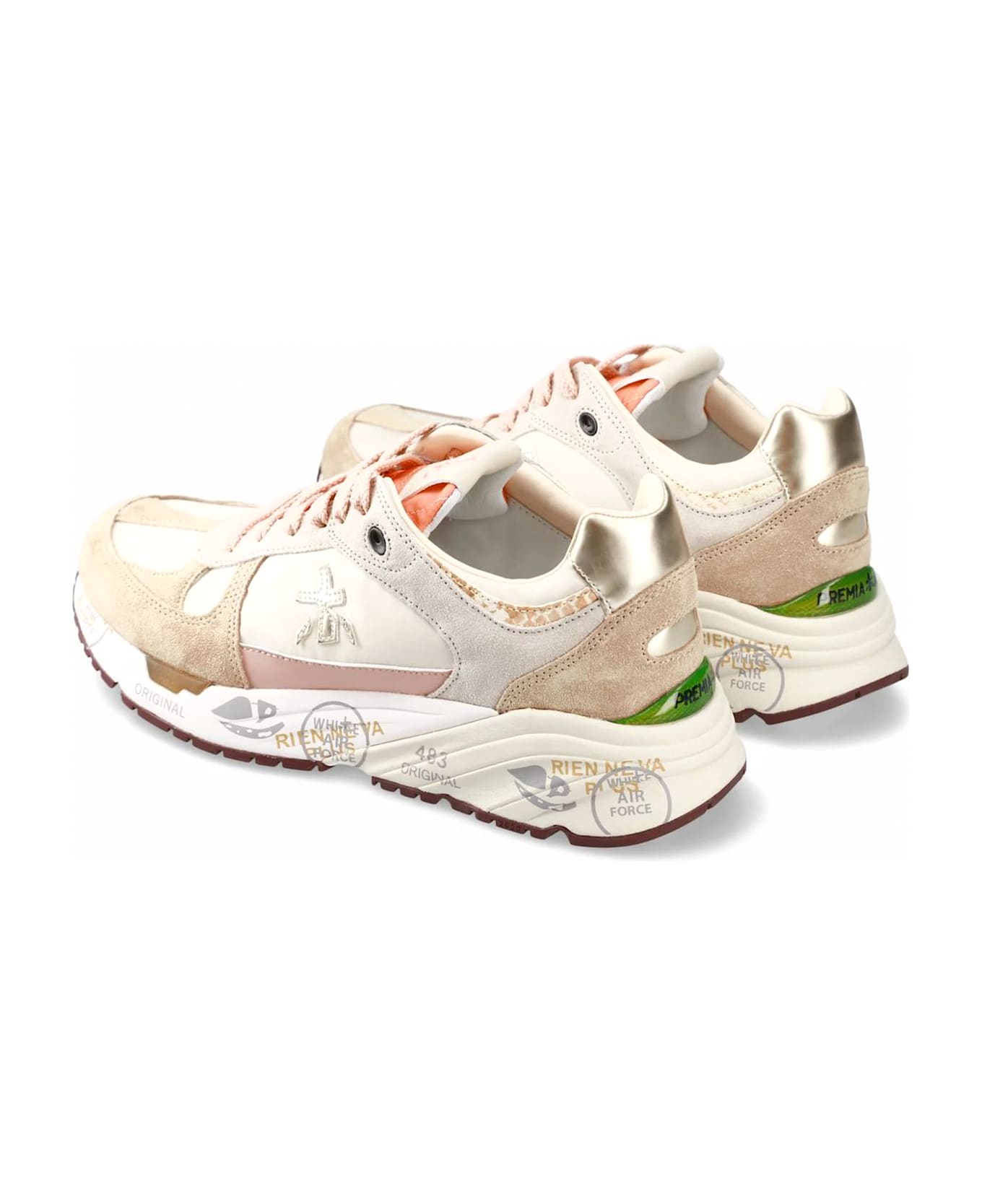 Premiata Powder Pink Mase Sneaker - Beige