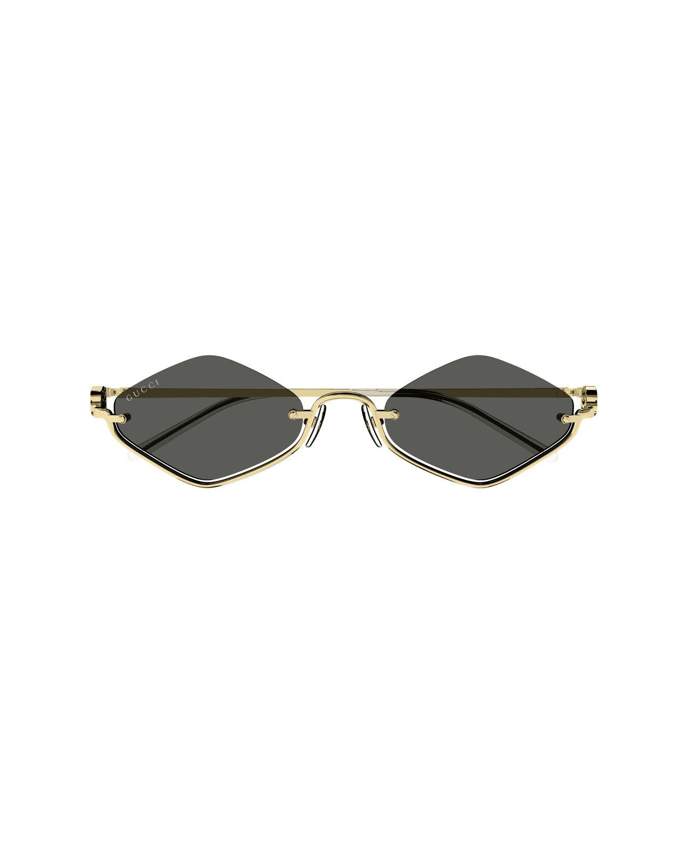 Gucci Eyewear Gg1604s Linea Gg Logo 001 Gold Grey Sunglasses - Oro サングラス