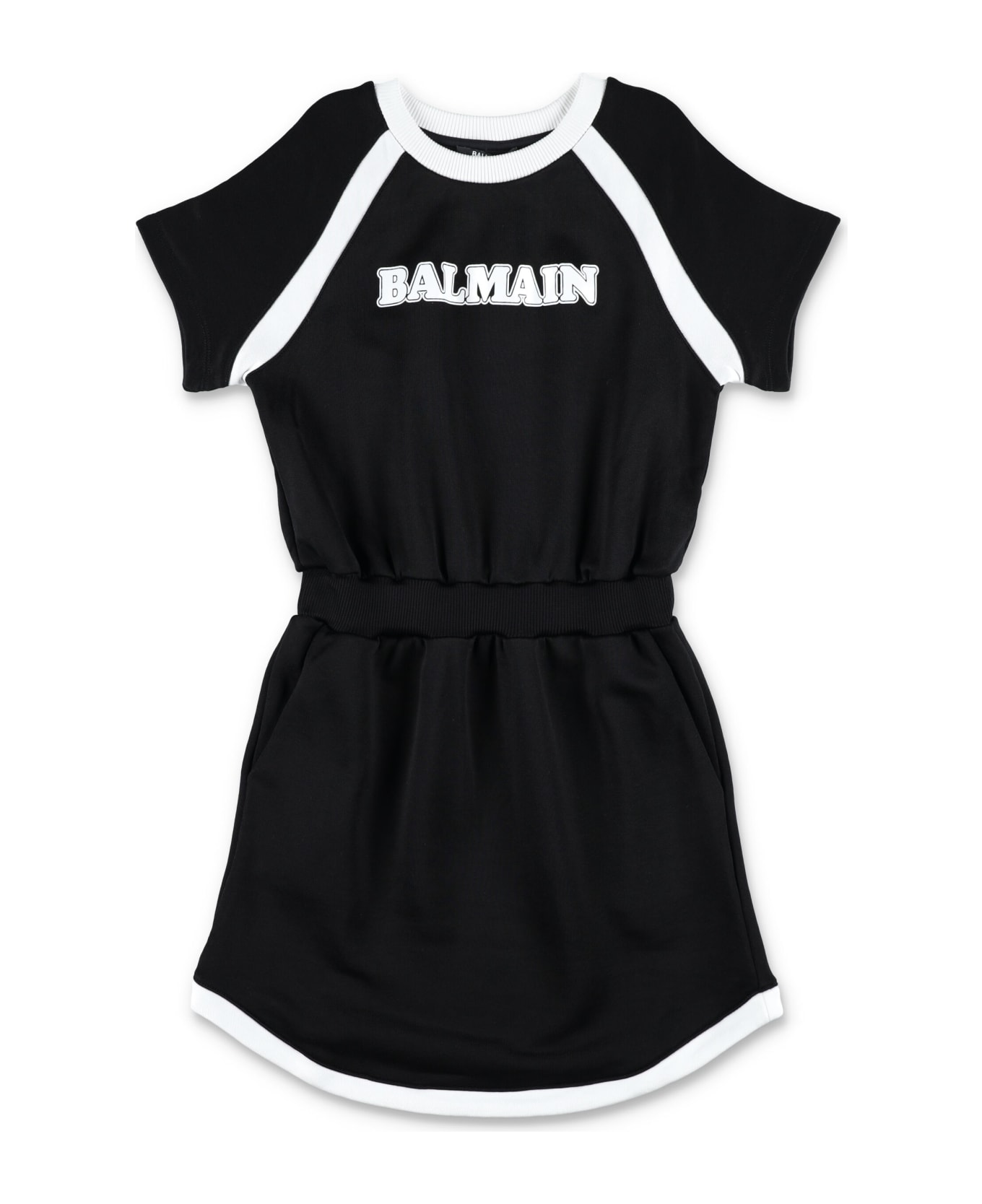 Balmain Logo Dress - BLACK/WHITE